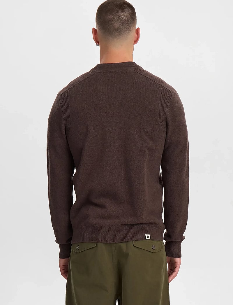 Anerkjendt - AKSVEND LAMBSWOOL CARDIGAN - cardigans - mulch - 4