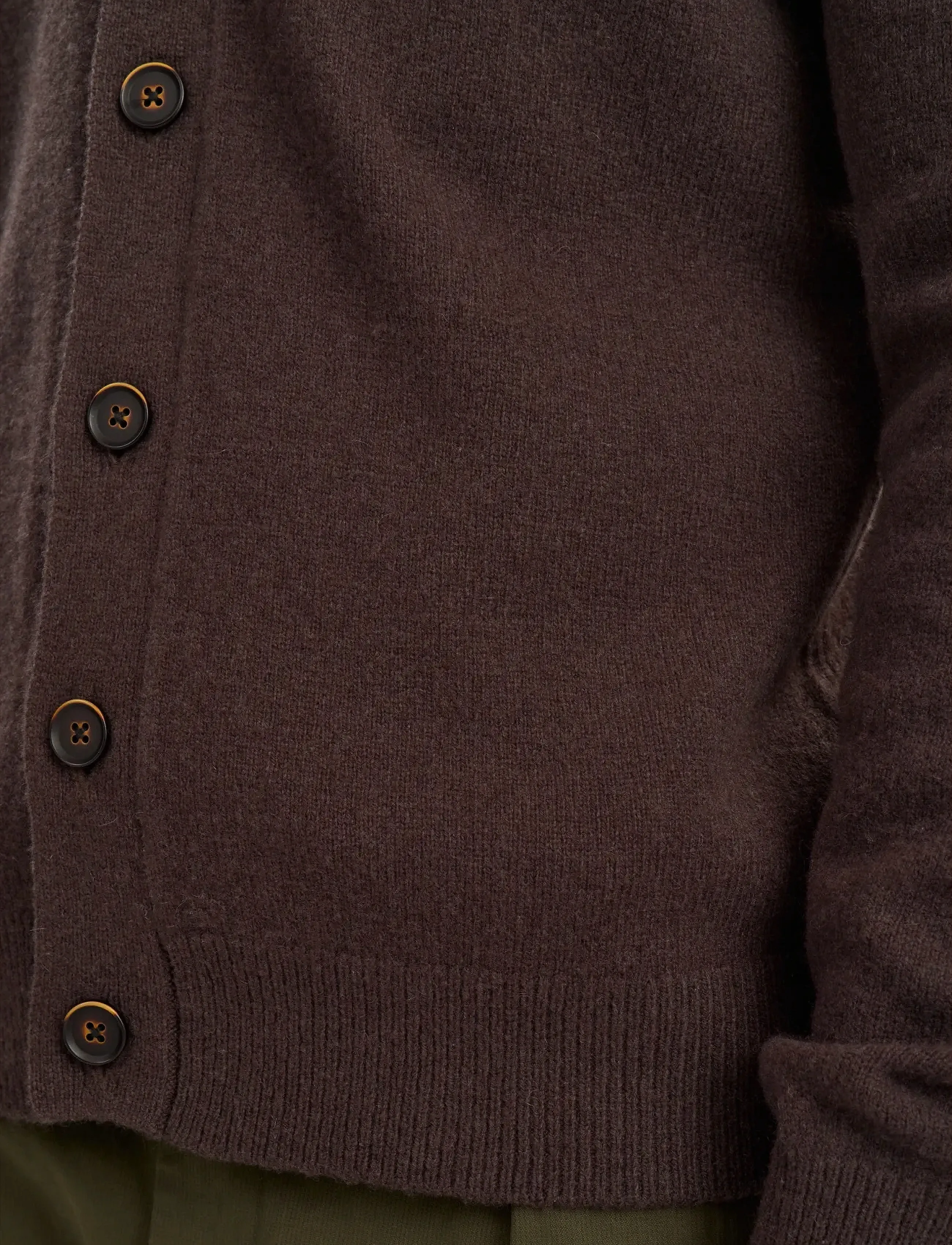 Anerkjendt - AKSVEND LAMBSWOOL CARDIGAN - cardigans - mulch - 5