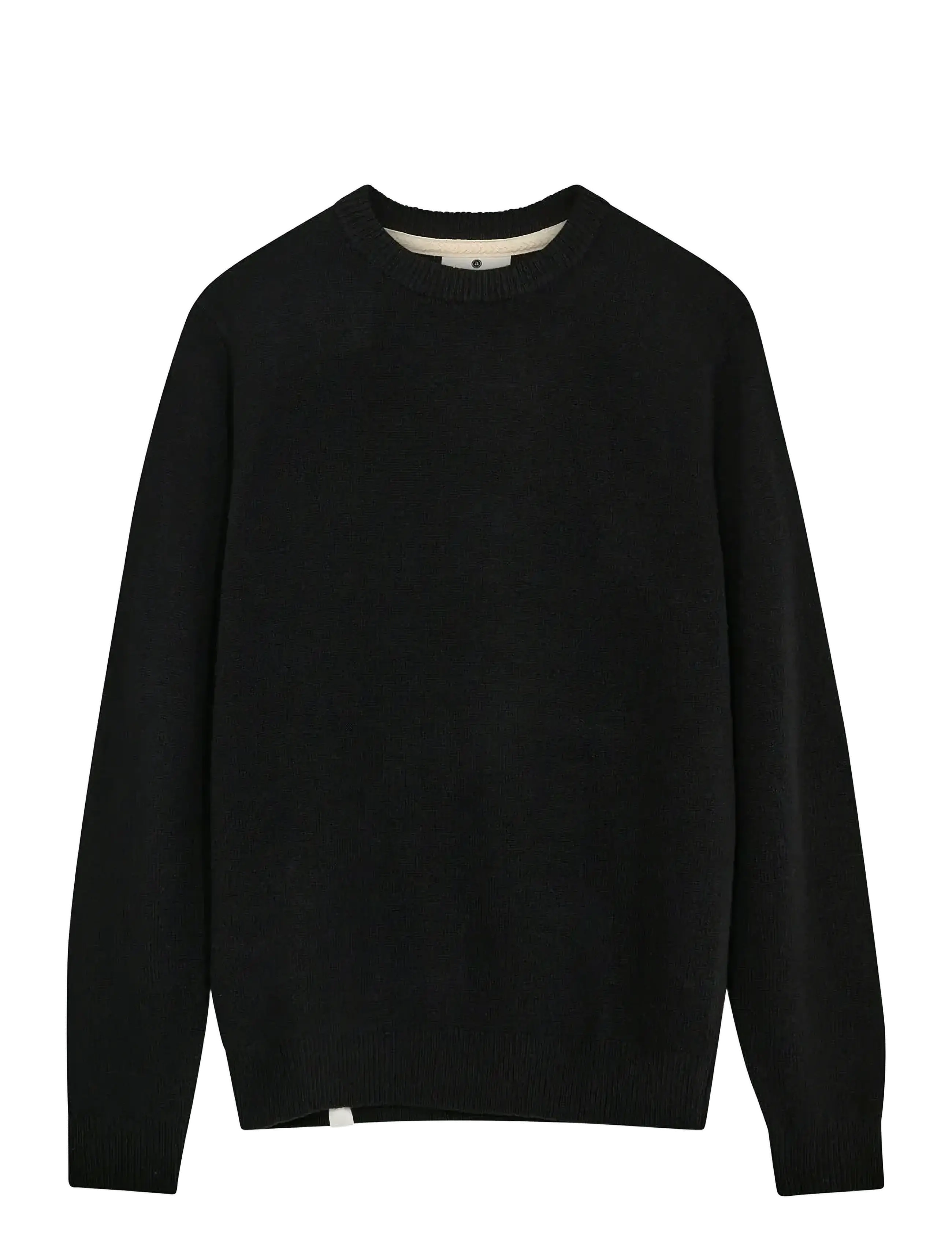 Anerkjendt AKRICO LAMBSWOOL KNIT - Rundhals - CAVIAR / black
