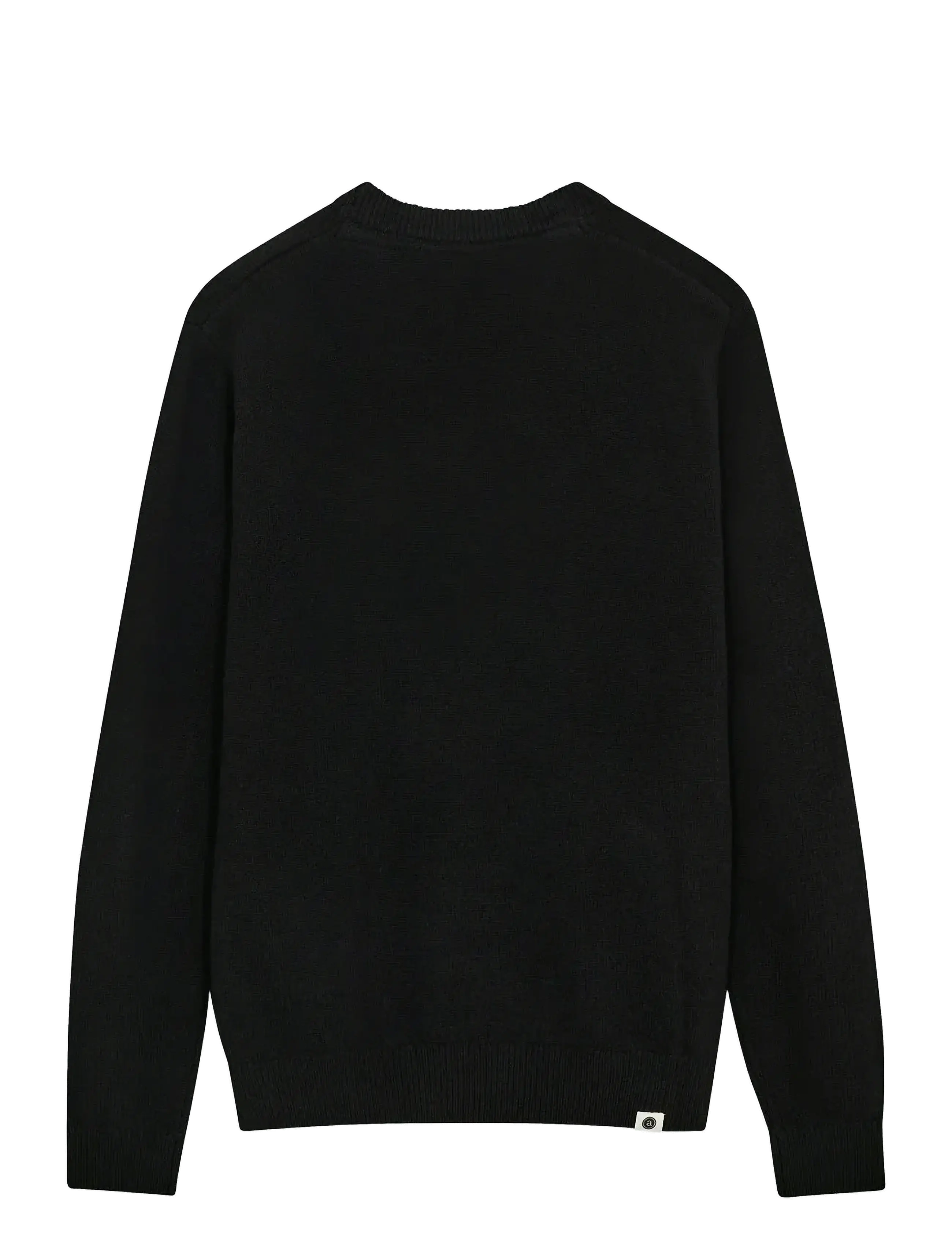 Anerkjendt - AKRICO LAMBSWOOL KNIT - rundhals - caviar - 1