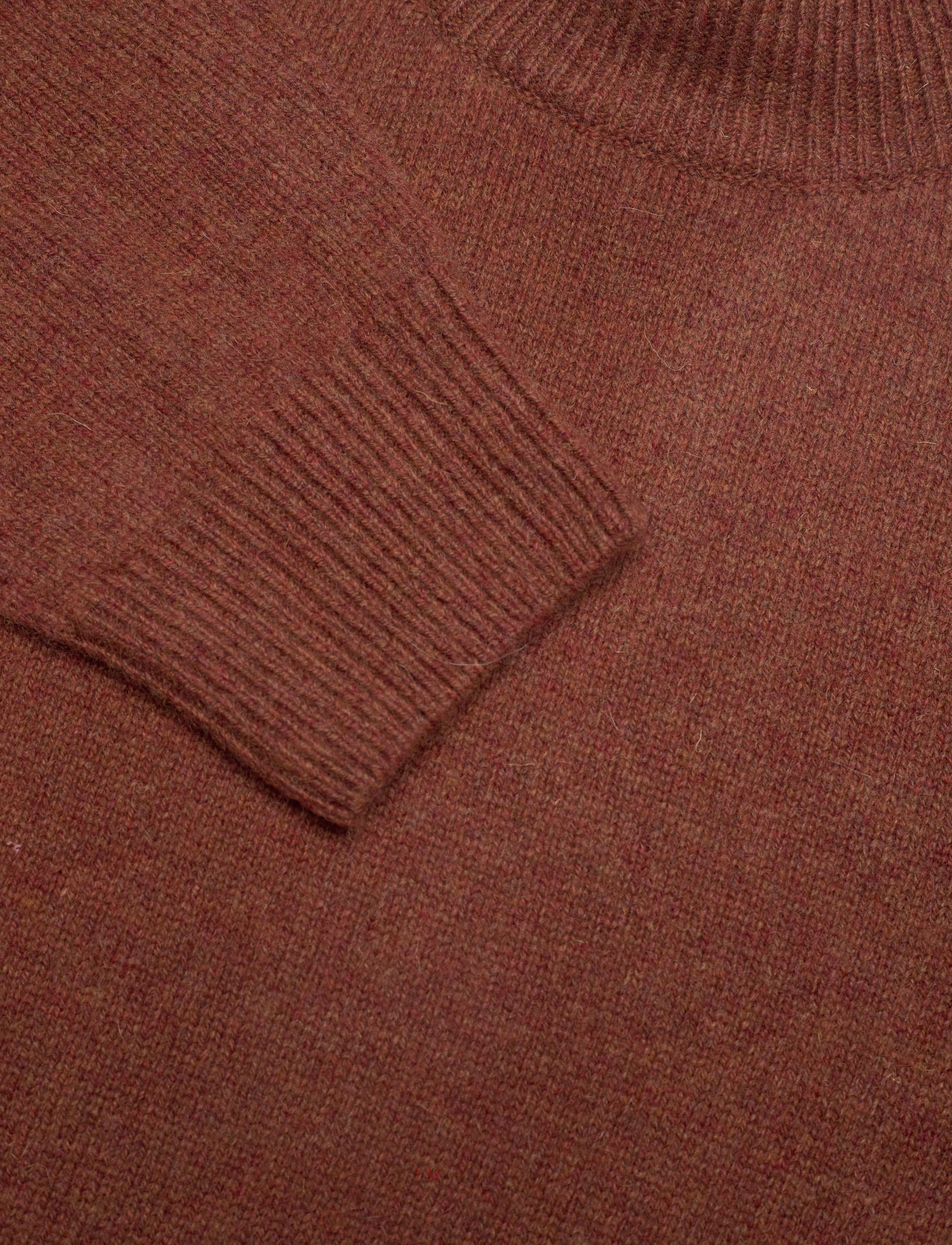 Anerkjendt - AKRICO LAMBSWOOL KNIT - kringlótt hálsmál  - cinnamon stick - 2