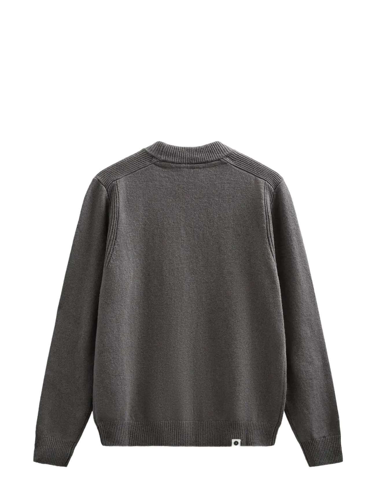 Anerkjendt - AKRICO LAMBSWOOL KNIT - rund hals - granite gray - 1