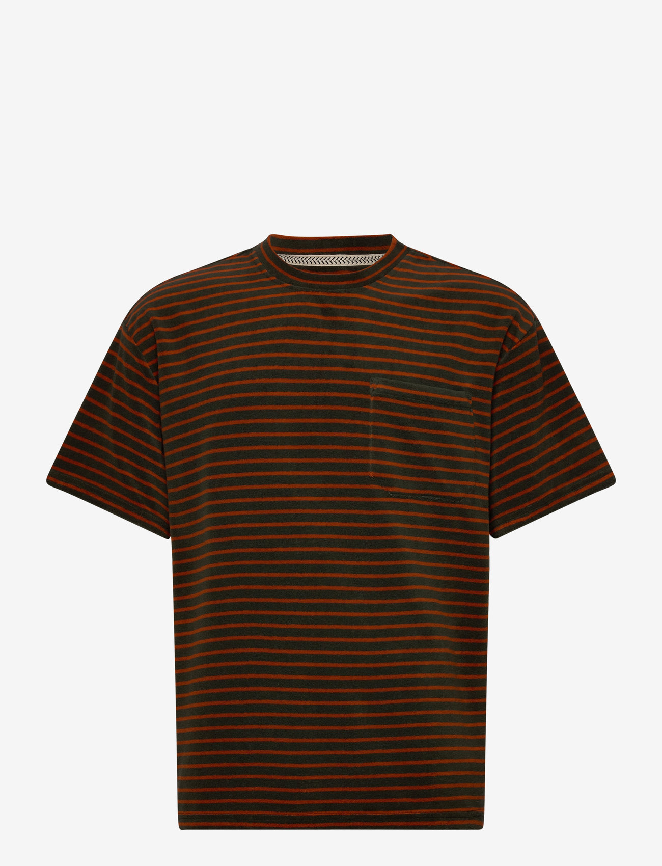 Anerkjendt - AKHOLGER FROTTE STRIPE TEE - forest night - 0