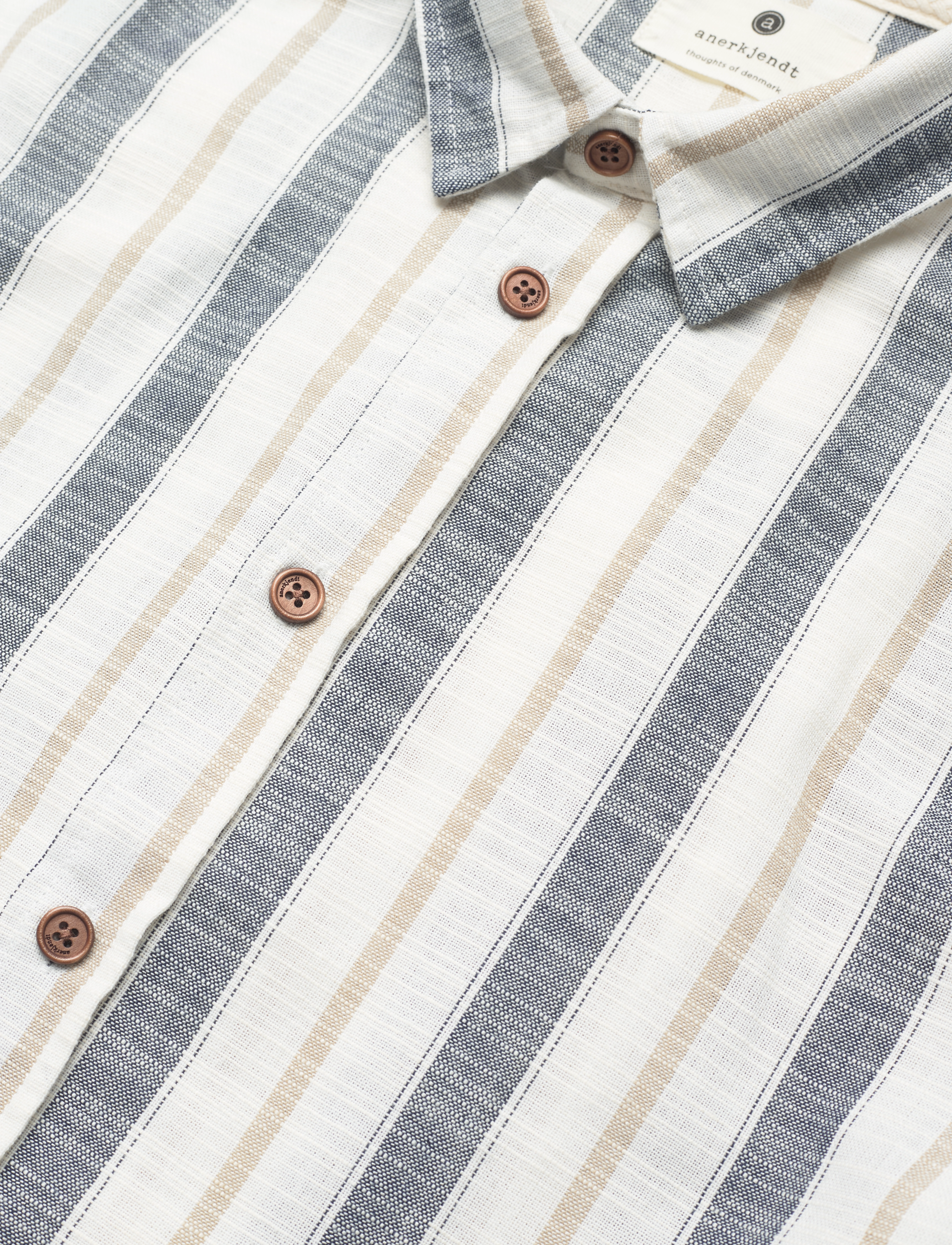 Anerkjendt - AKLEIF L/S STRIPE SHIRT - tofu - 3