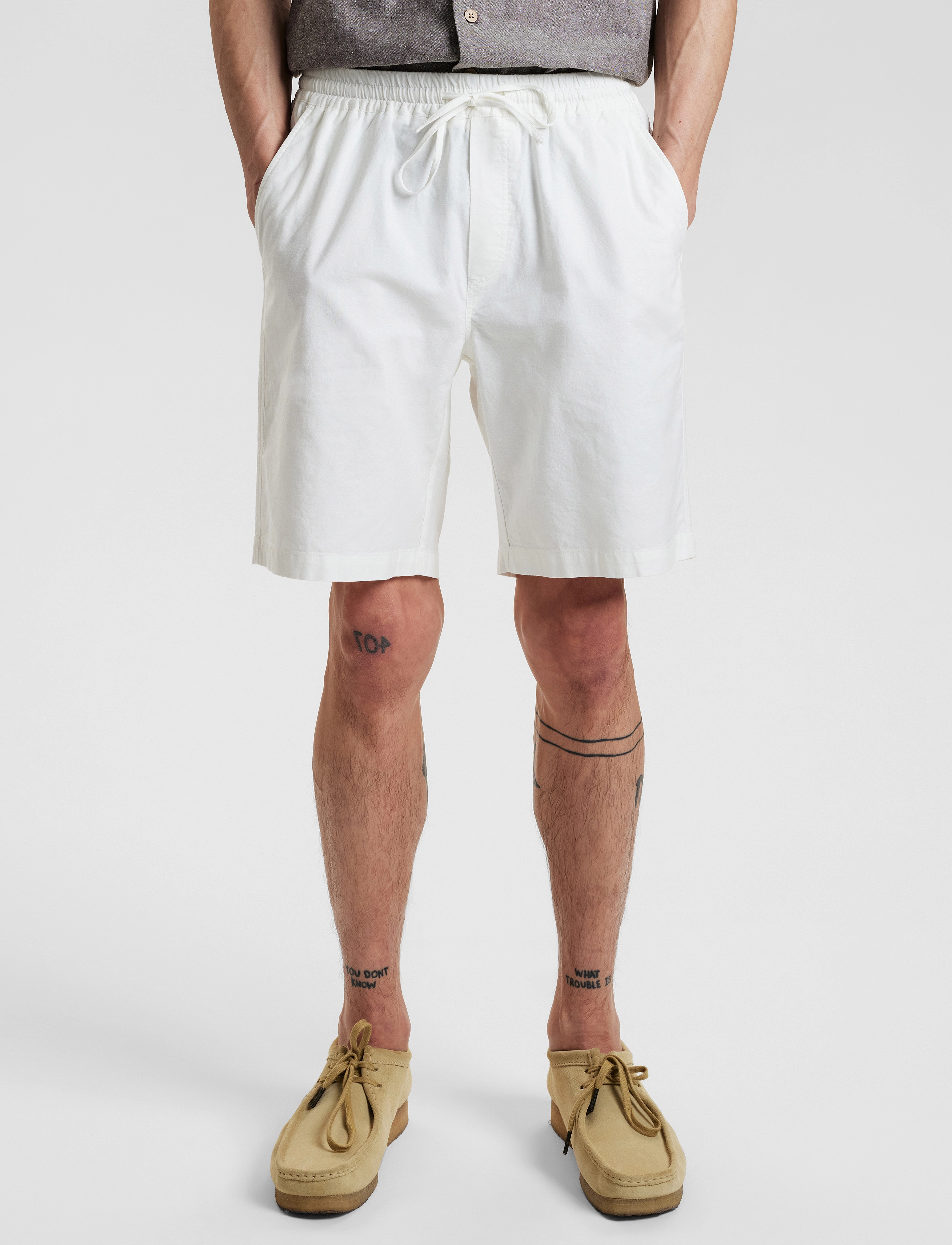 Anerkjendt - AKJAMES LINEN ELAST - tofu - 3