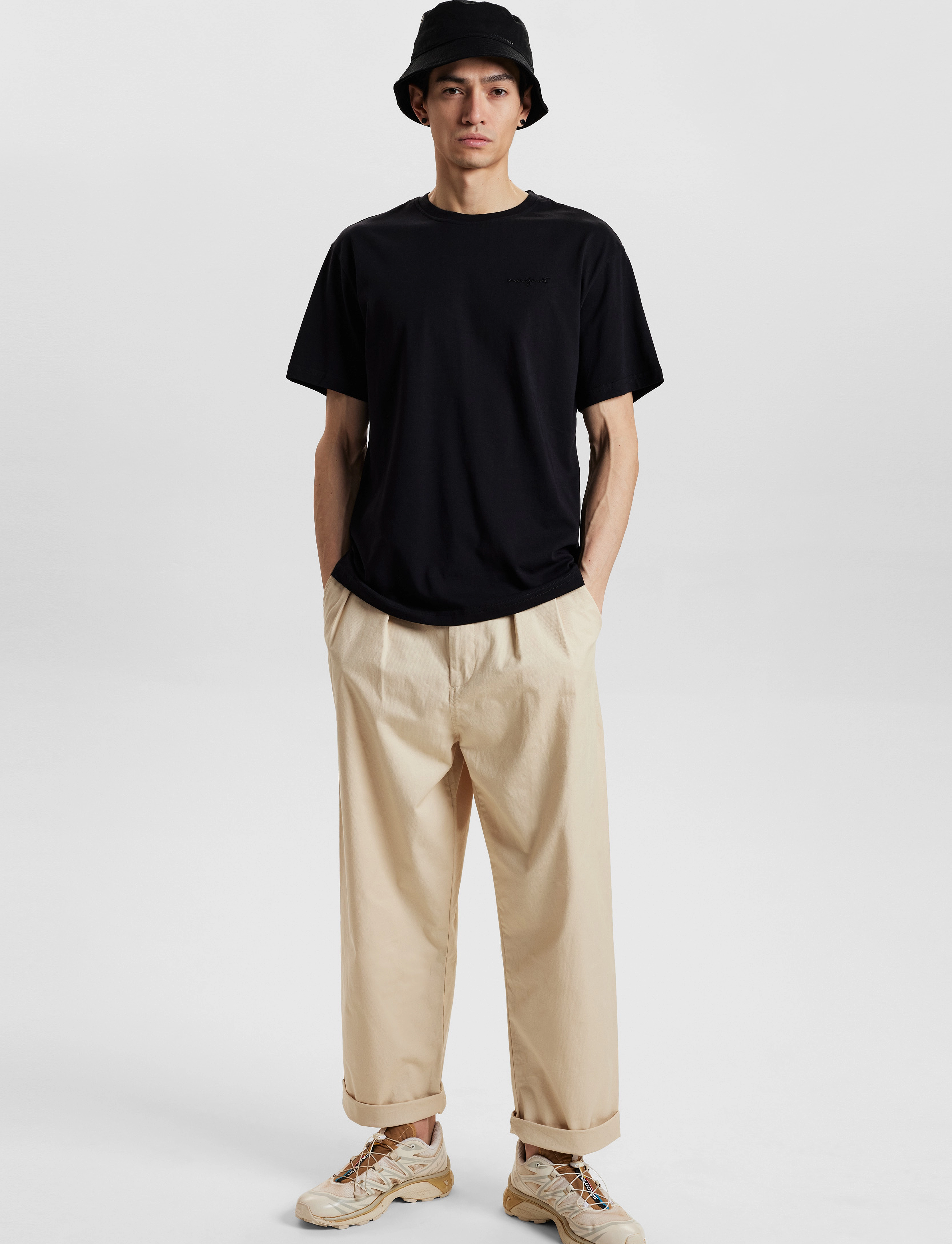 Anerkjendt - AKKIKKI S/S LOGO TEE NOOS - caviar - 5