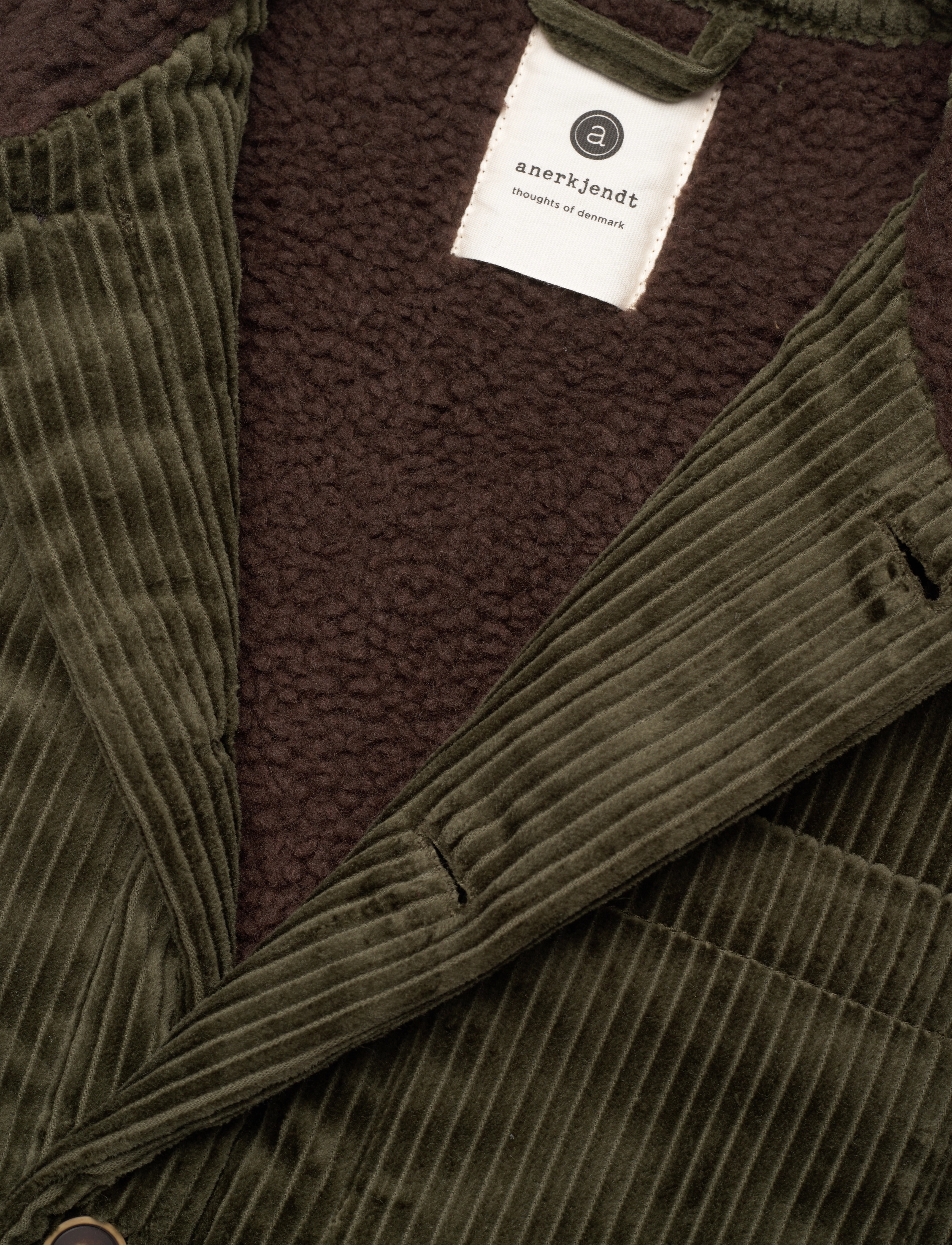 Anerkjendt - AKBENNY WORKER CORD JACKET - forest night - 2