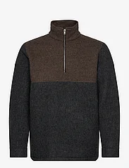 Anerkjendt - AKKLAUS COLOUR BLOCK - sweatshirts - chocolate brown - 0