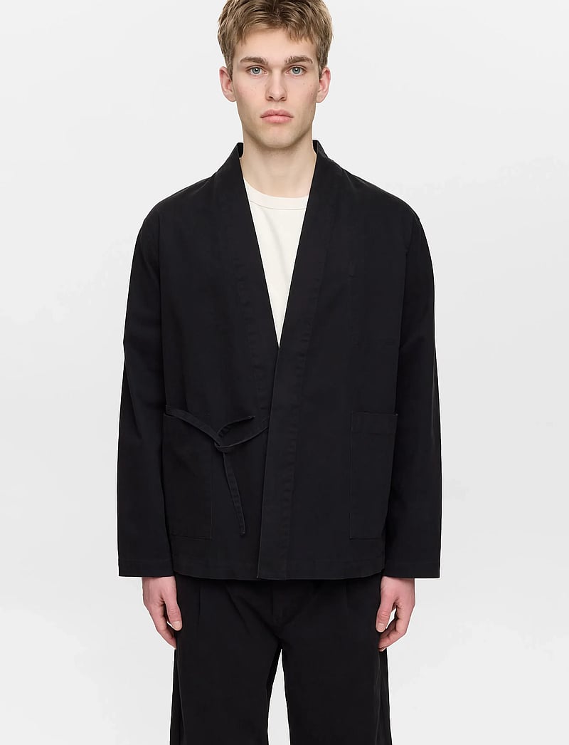 Anerkjendt - AKJESPER KIMONO OVERSHIRT - kevadjoped - caviar - 2