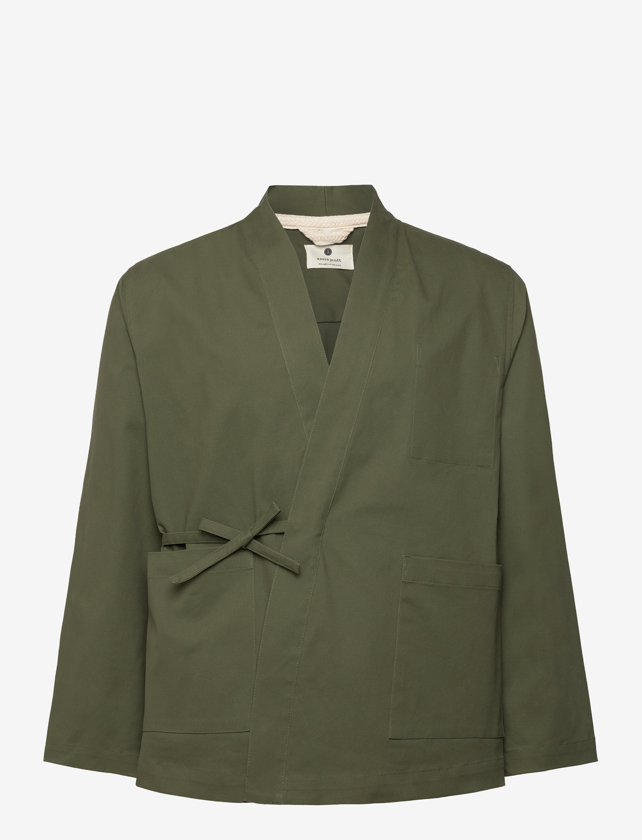 Anerkjendt - AKJESPER KIMONO OVERSHIRT - herbstjacken - olivine - 0