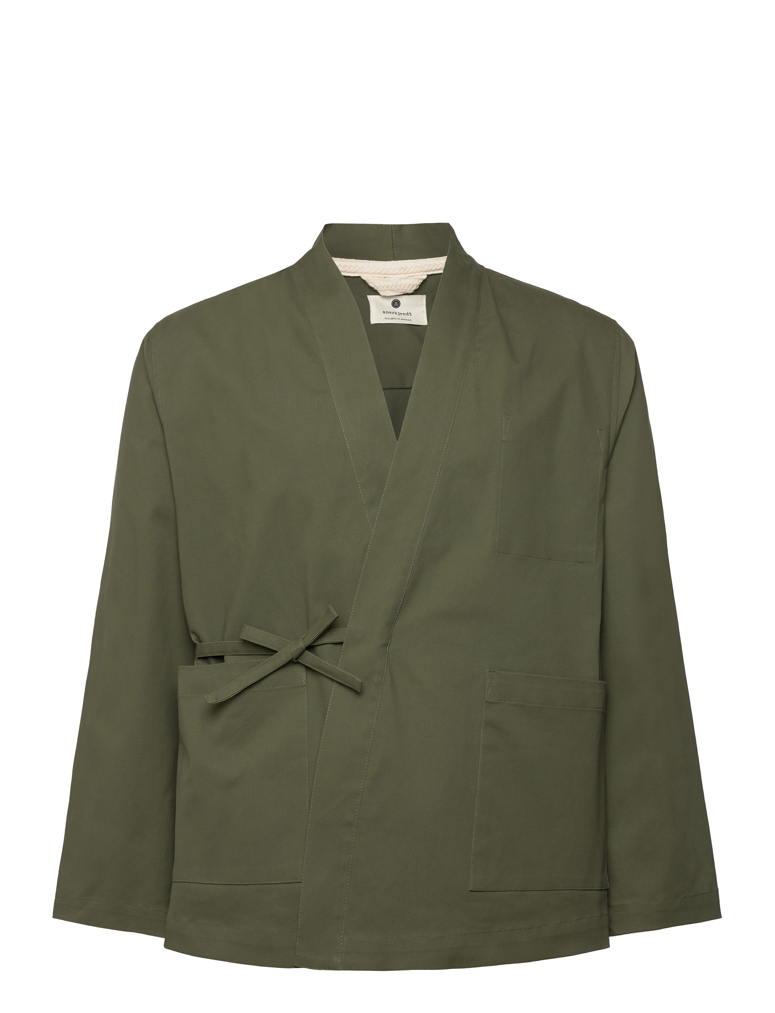 Anerkjendt AKJESPER KIMONO OVERSHIRT - Tøj - OLIVINE / khaki/green