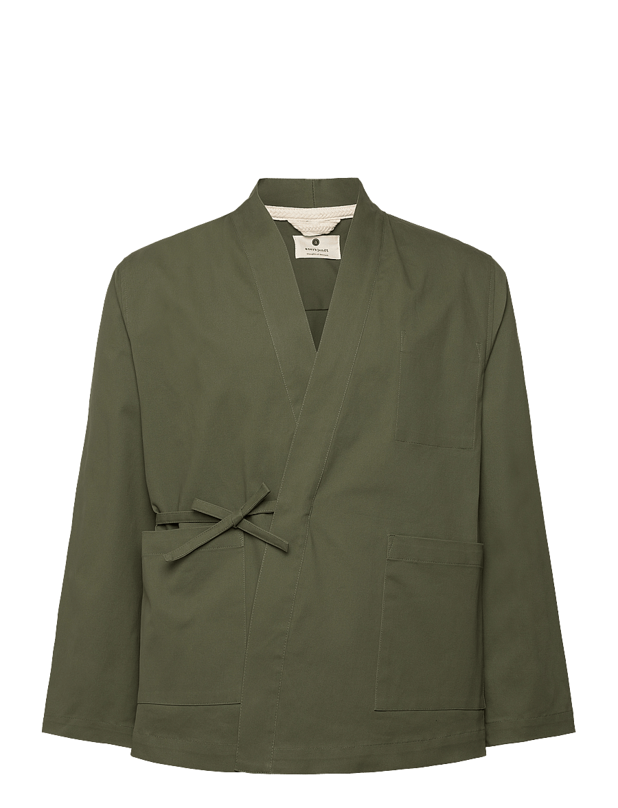 Anerkjendt - AKJESPER KIMONO OVERSHIRT - frühlingsjacken - olivine - 0