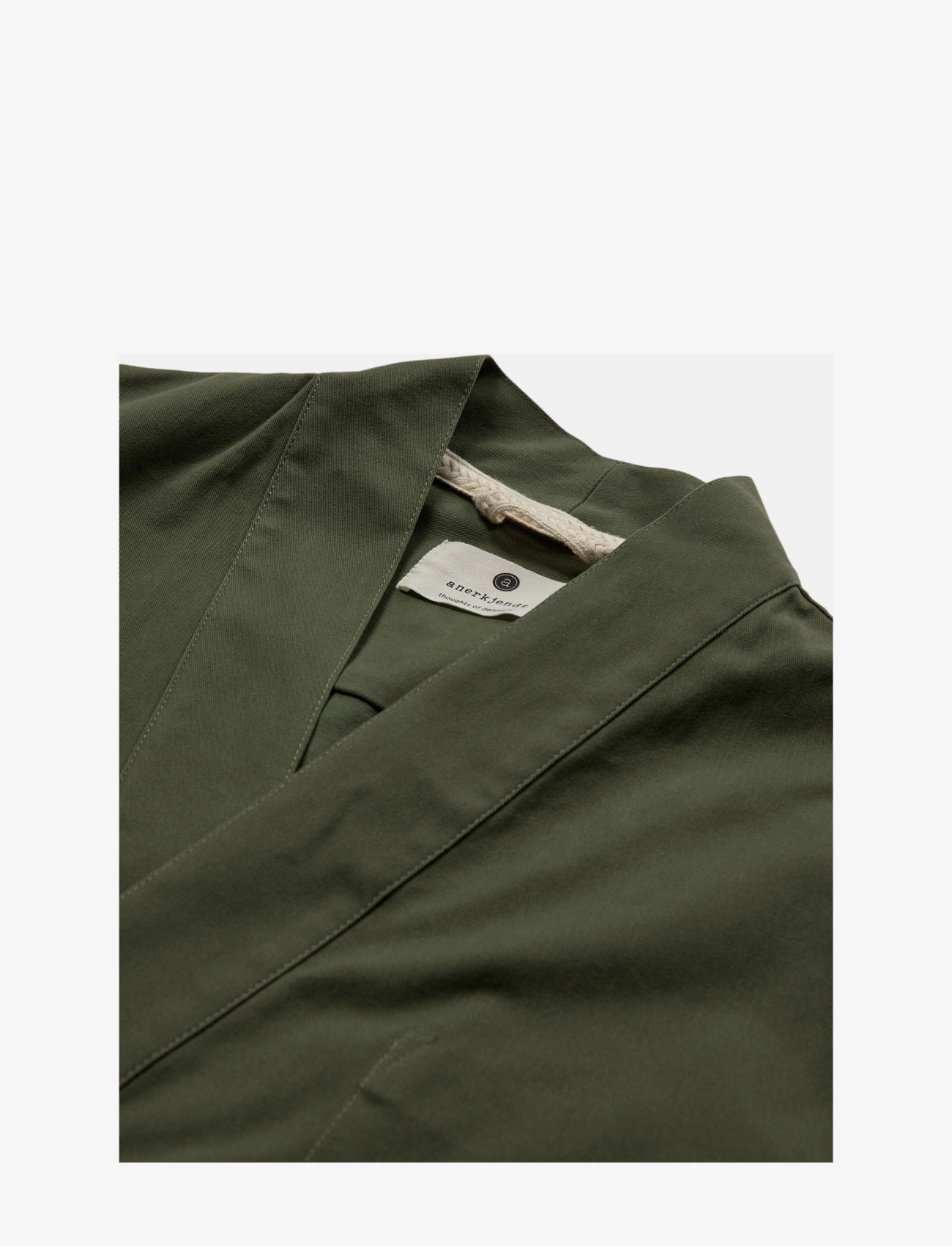 Anerkjendt - AKJESPER KIMONO OVERSHIRT - vårjackor - olivine - 2
