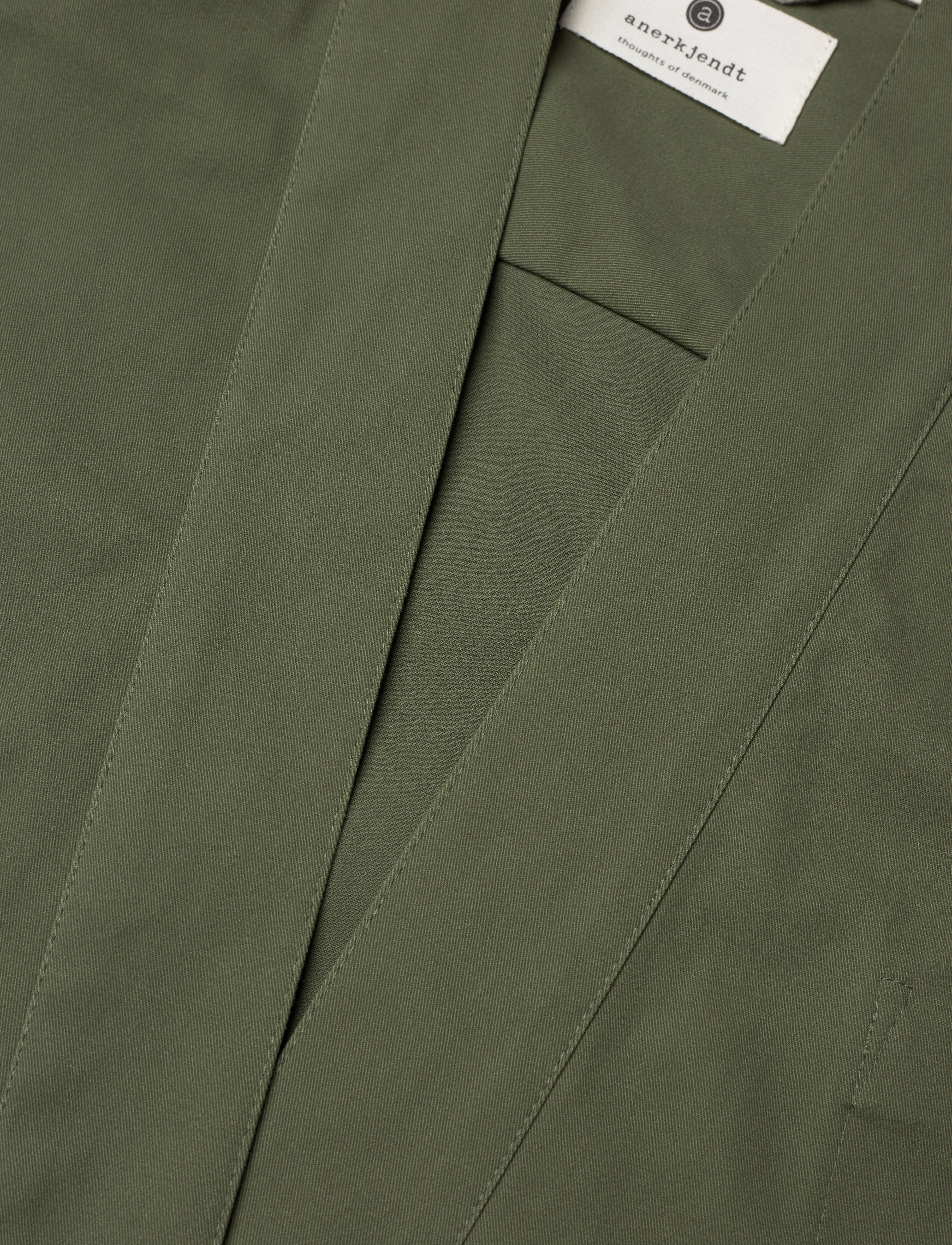 Anerkjendt - AKJESPER KIMONO OVERSHIRT - vårjackor - olivine - 3