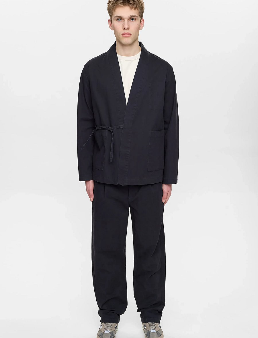 Anerkjendt - AKJESPER KIMONO OVERSHIRT - frühlingsjacken - sky captain - 3