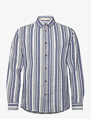 Anerkjendt - AKLEIF L/S  COT STRIPE - casual shirts - indian teal - 0