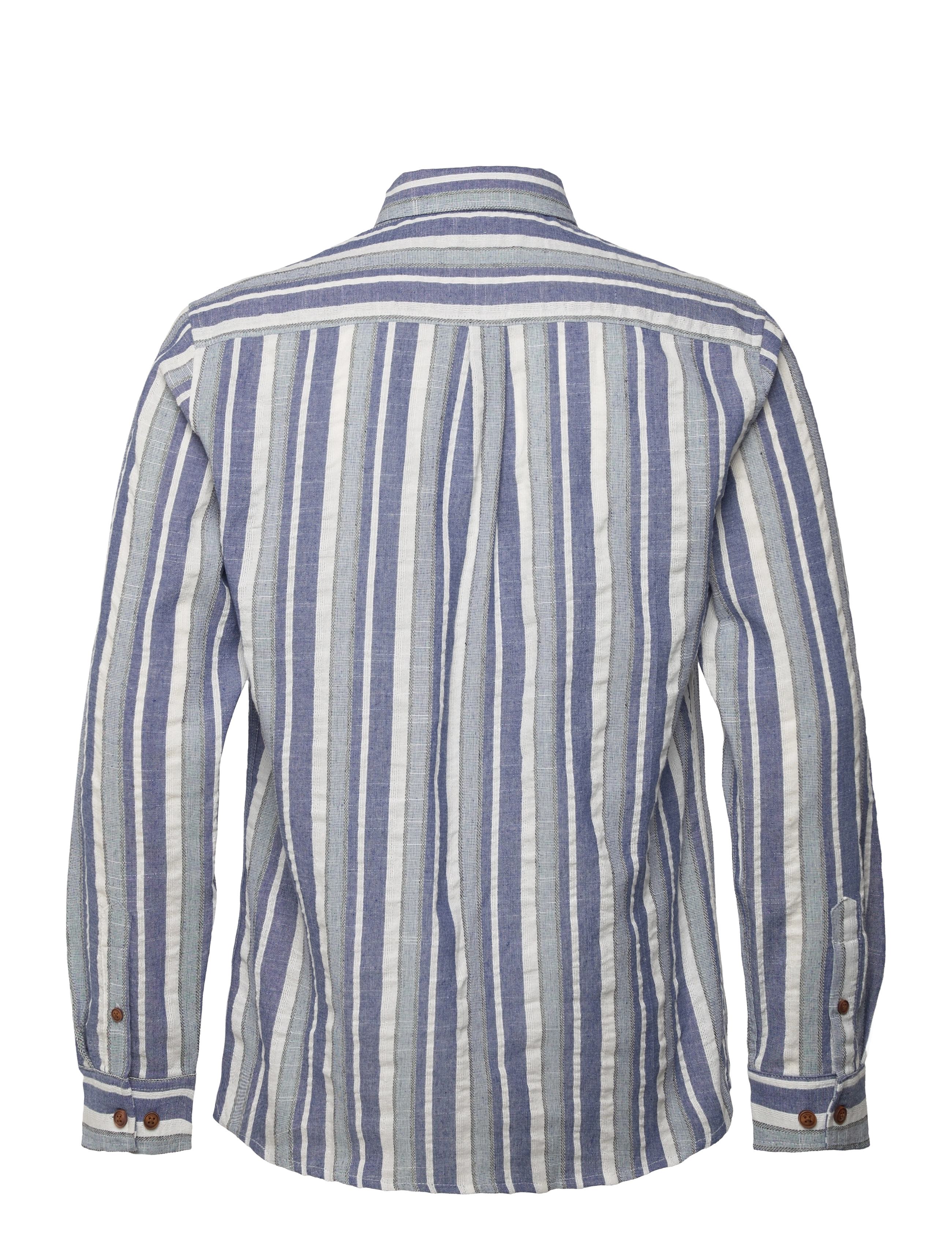 Anerkjendt - AKLEIF L/S  COT STRIPE - indian teal - 1