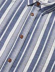 Anerkjendt - AKLEIF L/S  COT STRIPE - casual skjorter - indian teal - 3