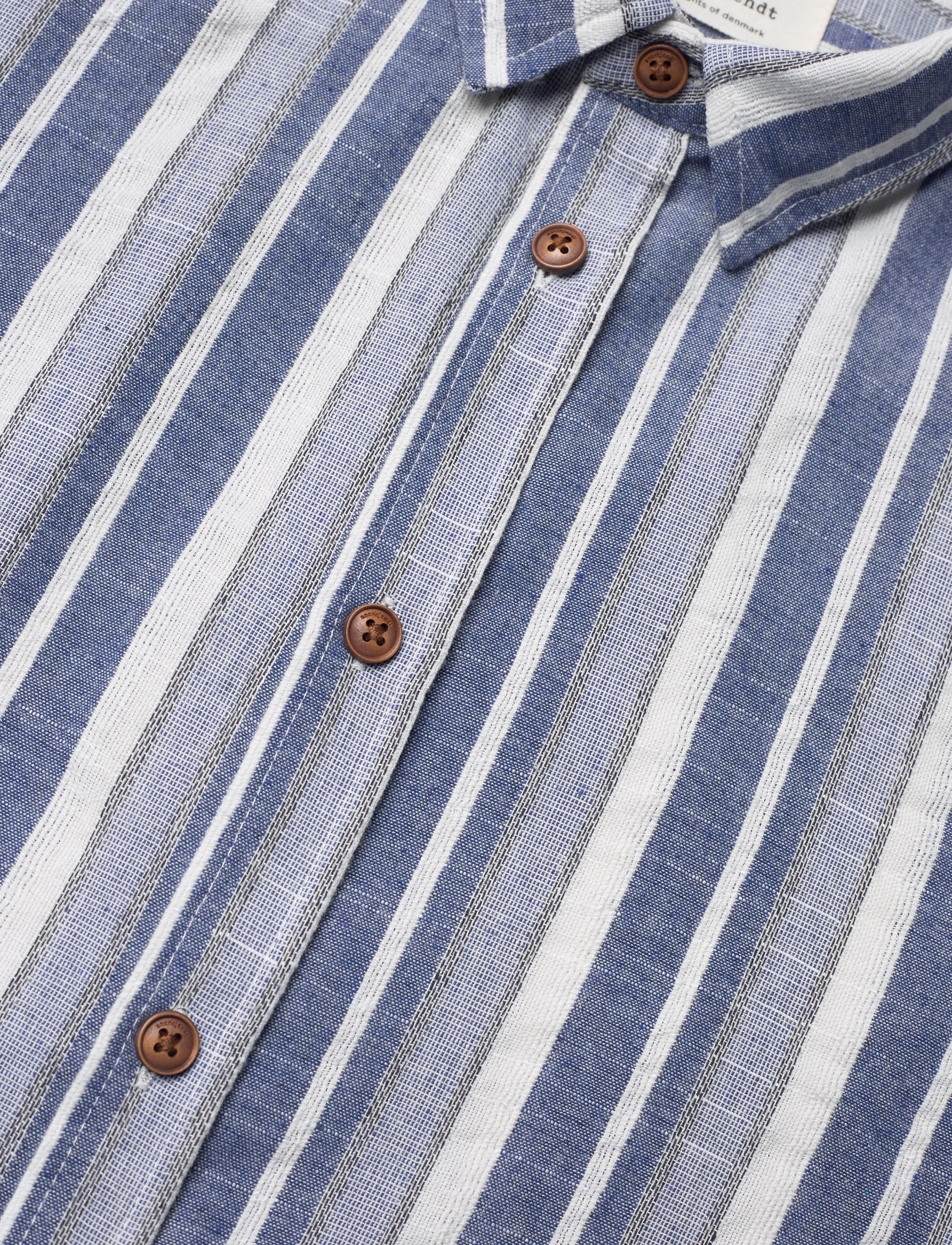 Anerkjendt - AKLEIF L/S  COT STRIPE - indian teal - 3