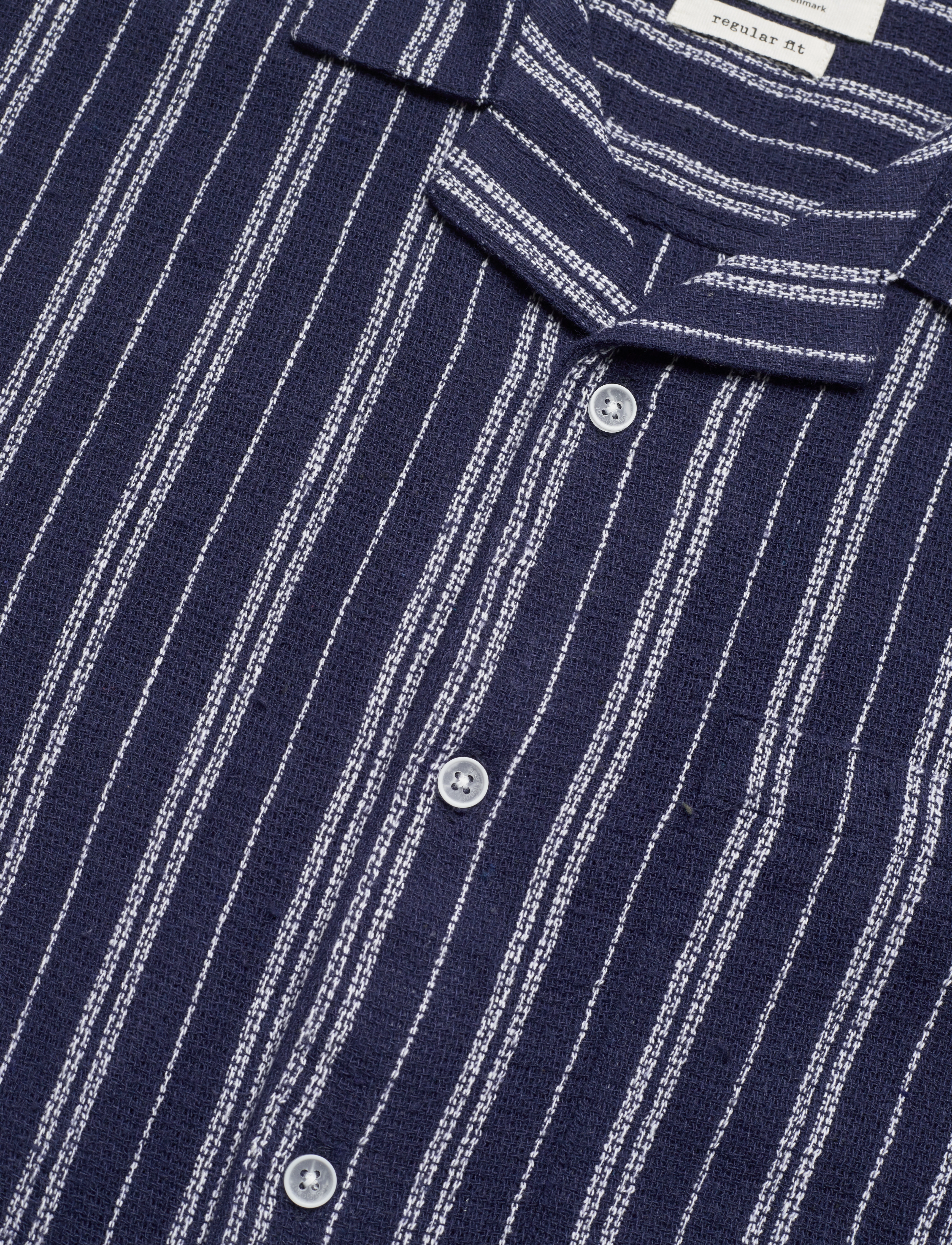 Anerkjendt - AKLEO S/S DOBBY SHIRT - sky captain - 4