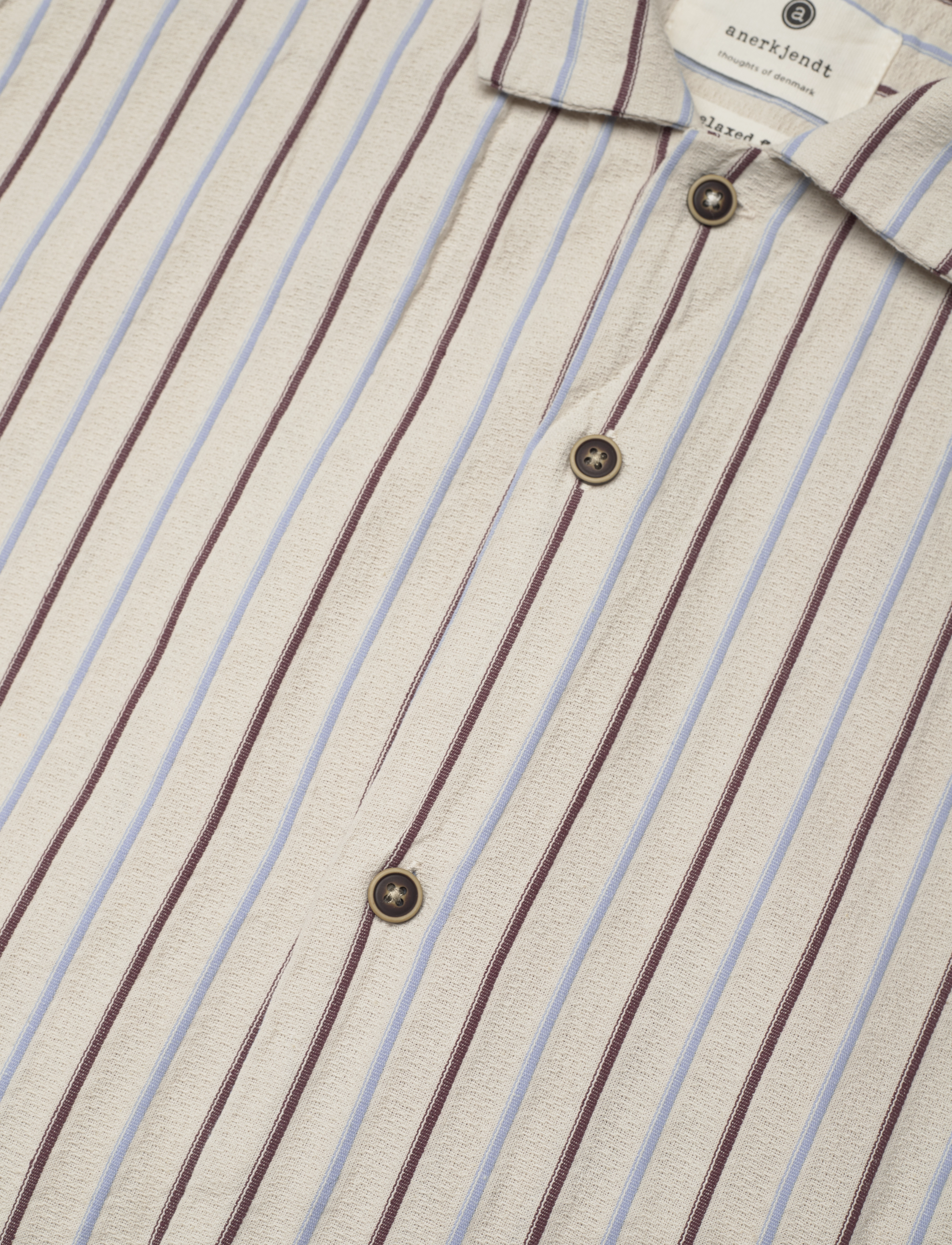 Anerkjendt - AKLEON S/S STRUCTURE SHIRT - brown rice - 3