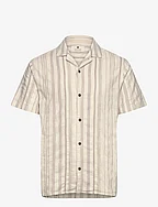 AKLEON S/S COTTON SHIRT - TOFU