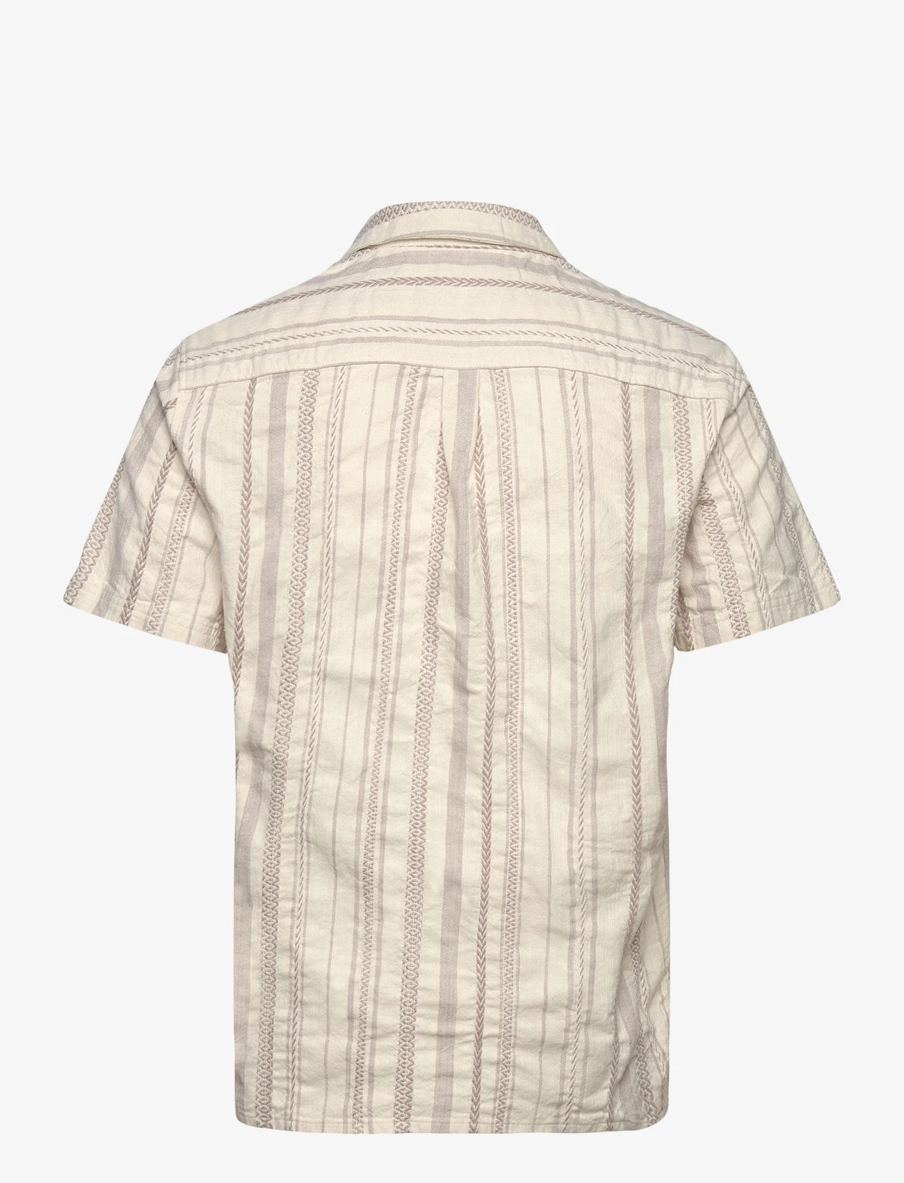 Anerkjendt - AKLEON S/S COTTON SHIRT - overhemden met korte mouw - tofu - 1