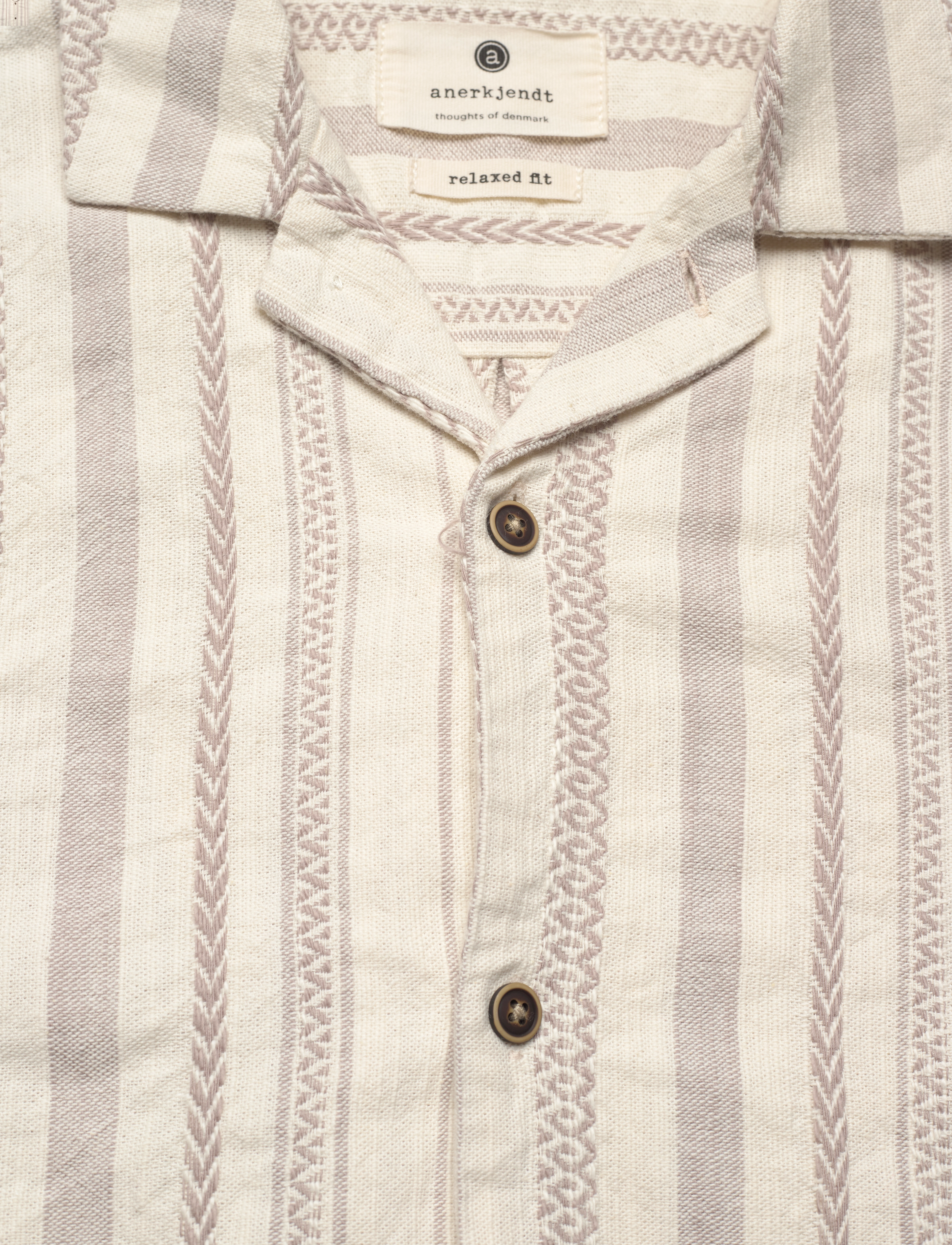 Anerkjendt - AKLEON S/S COTTON SHIRT - tofu - 2