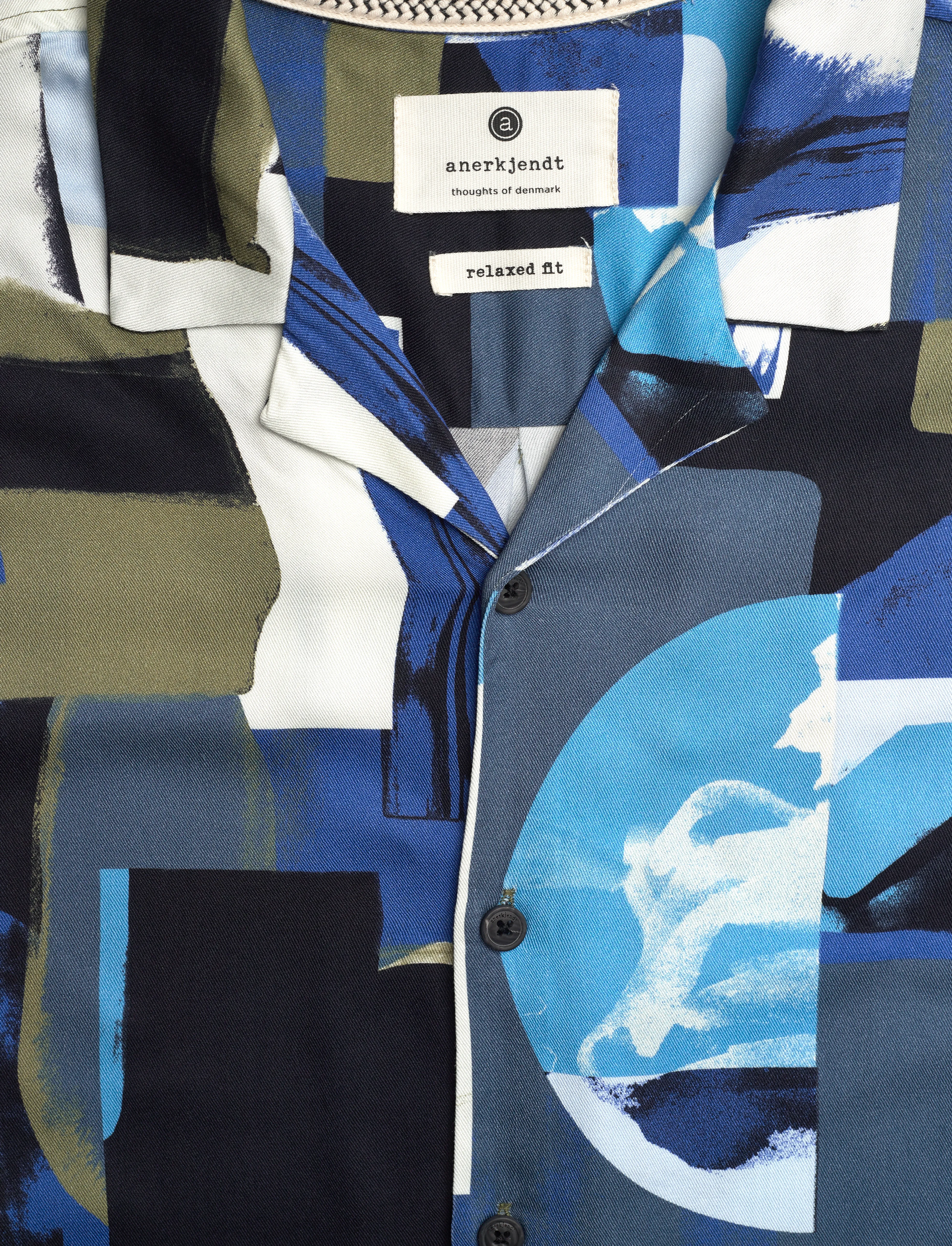 Anerkjendt - AKLEO S/S VISCOSE AOP - indian teal - 2