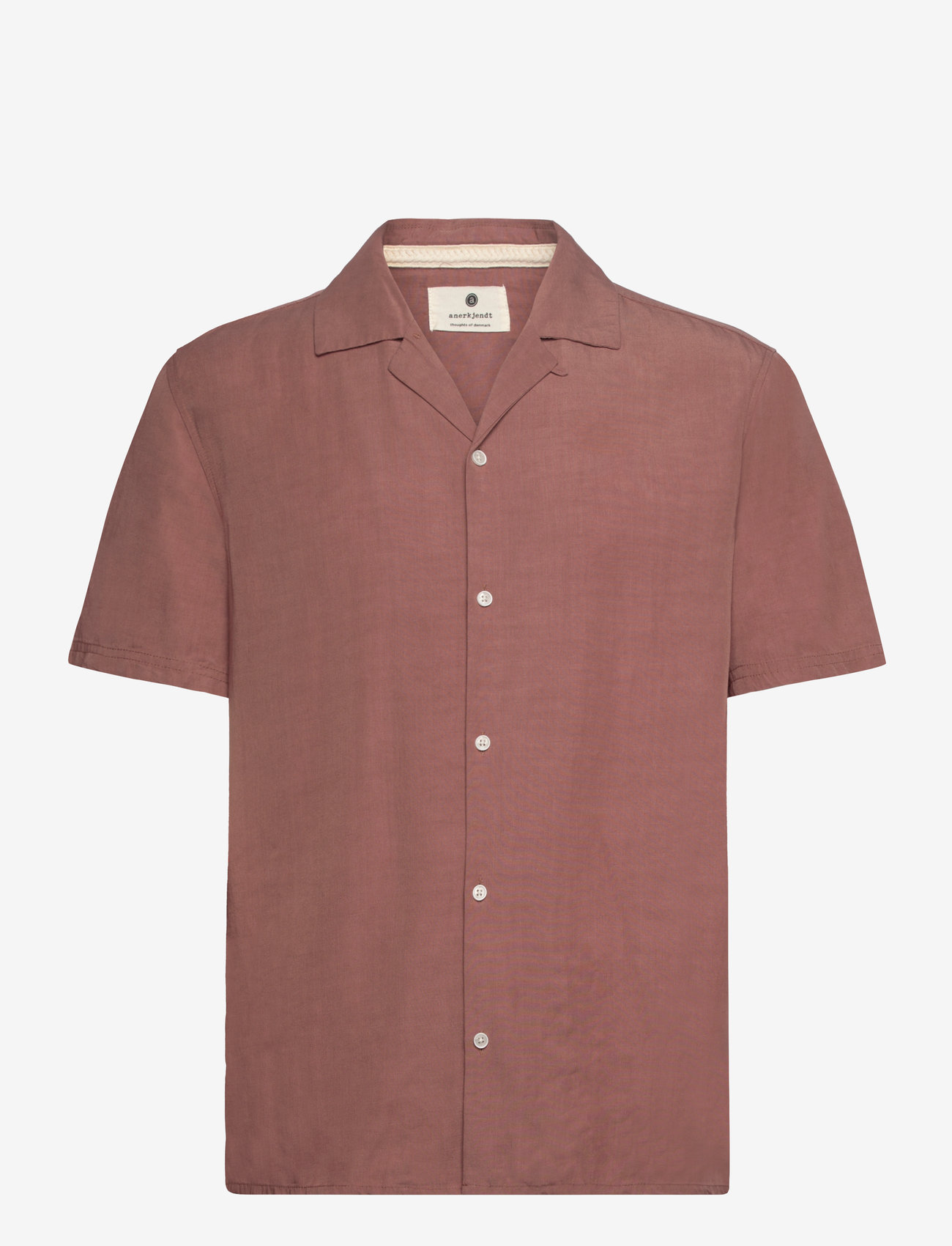 Anerkjendt - AKKURT S/S PLACKET DETAIL - cognac - 0