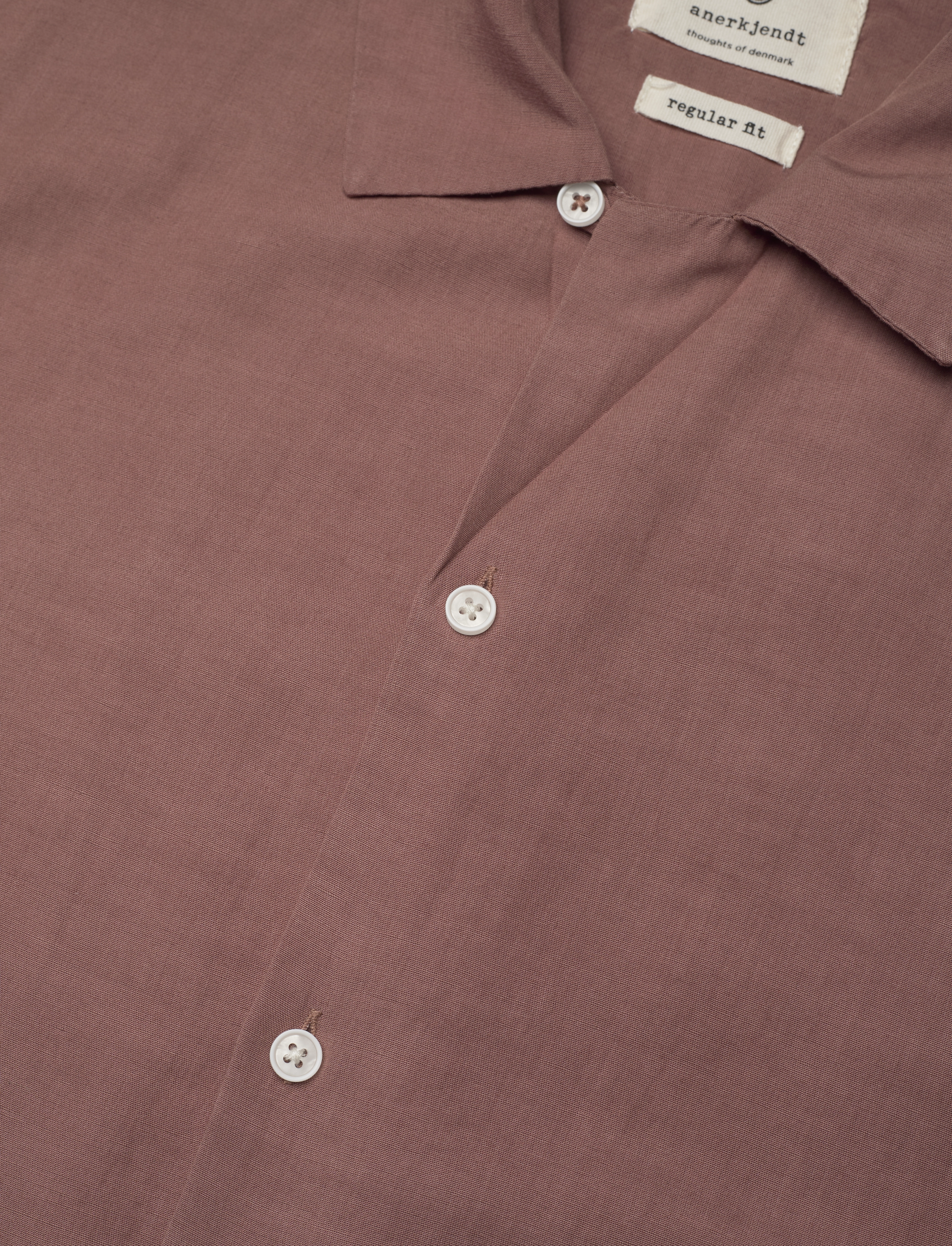 Anerkjendt - AKKURT S/S PLACKET DETAIL - cognac - 3