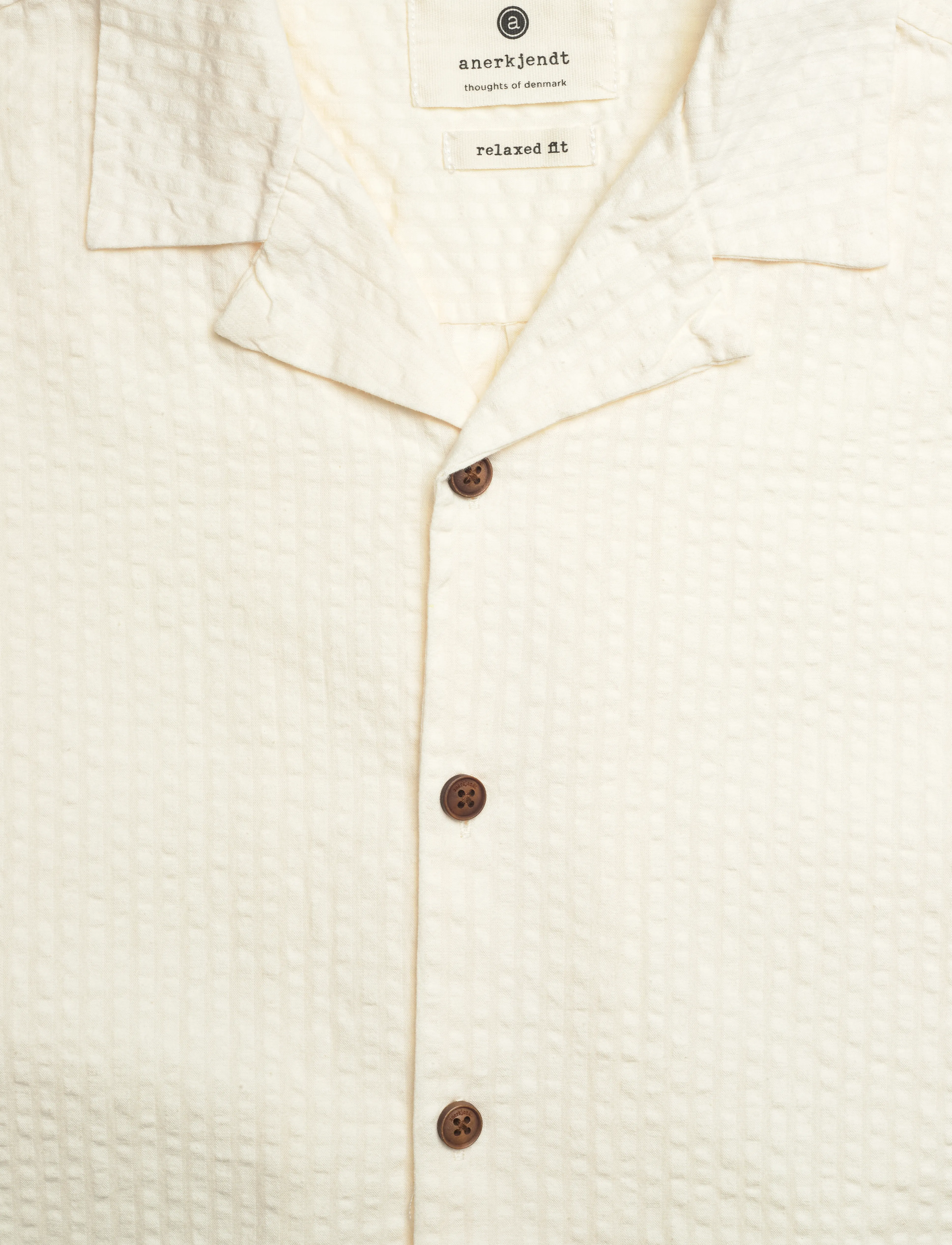 Anerkjendt - AKLEO S/S SEERSUCKER SHIRT - tofu - 2