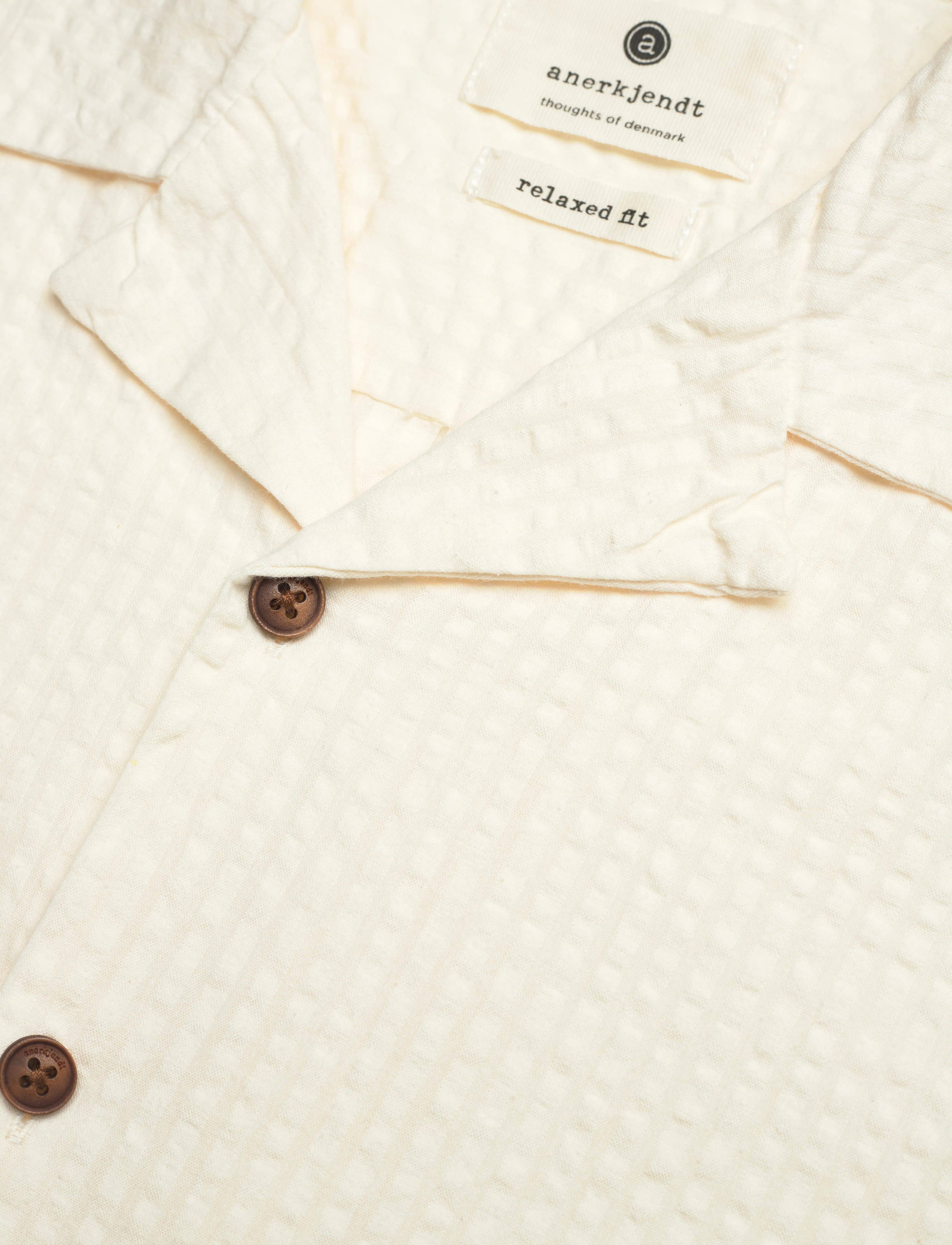 Anerkjendt - AKLEO S/S SEERSUCKER SHIRT - tofu - 3