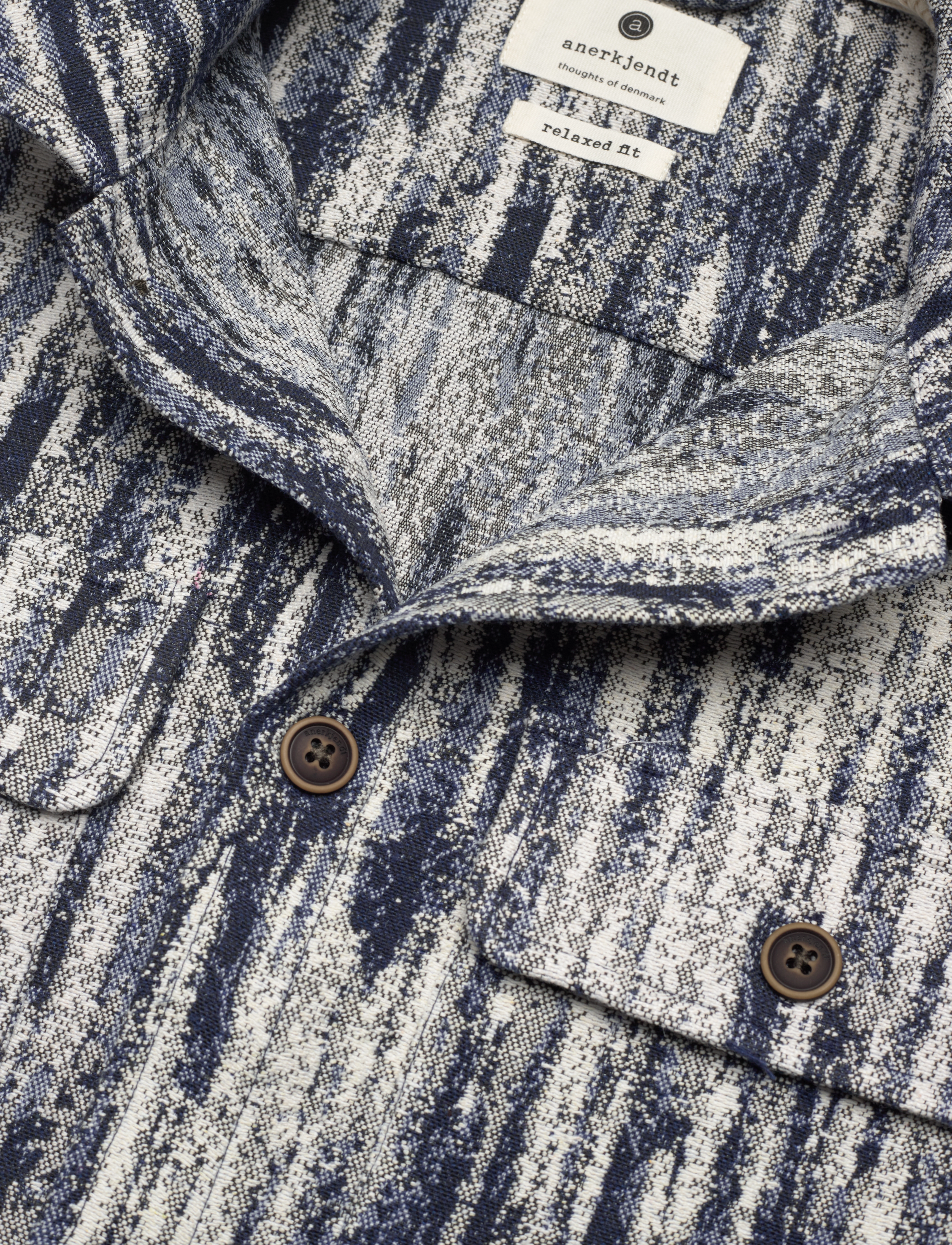 Anerkjendt - AKOSCAR JACQUARD OVERSHIRT - sky captain - 2