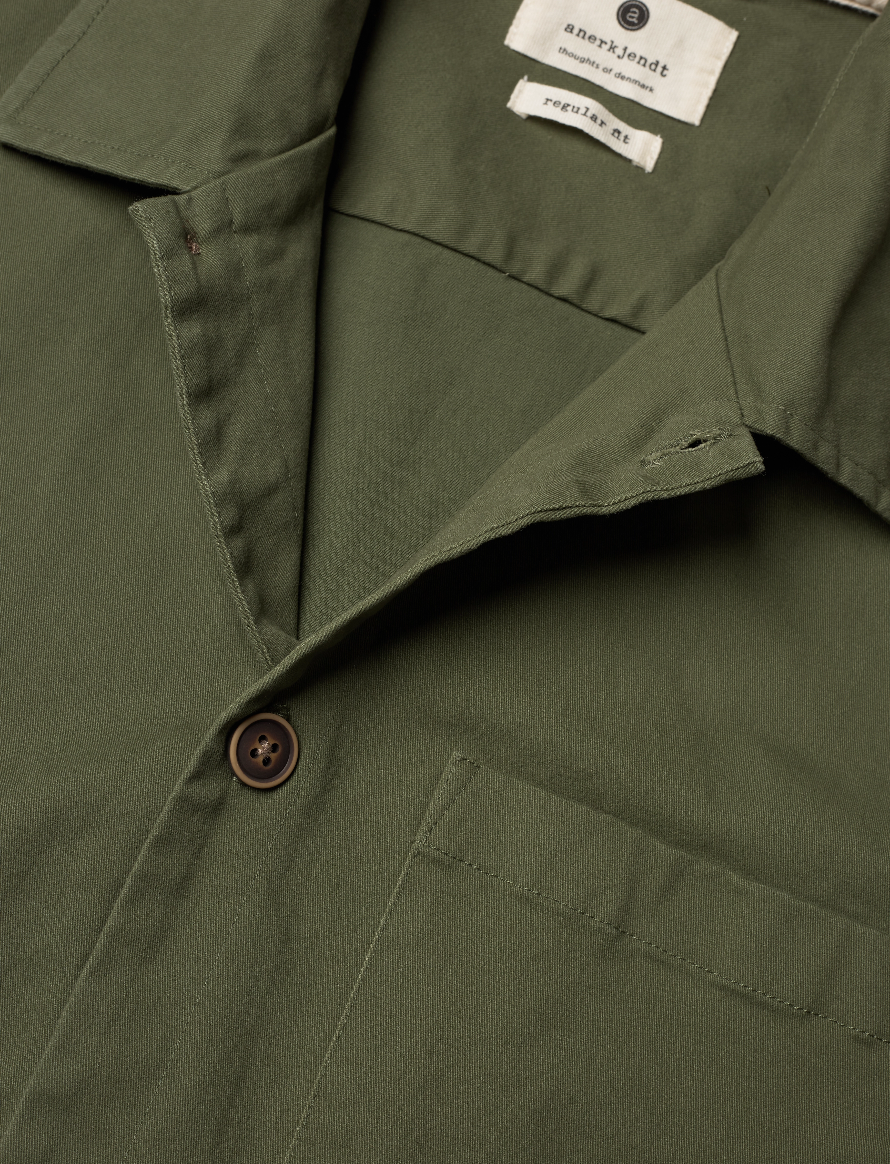 Anerkjendt - AKOSCAR COTTON OVERSHIRT - olivine - 2