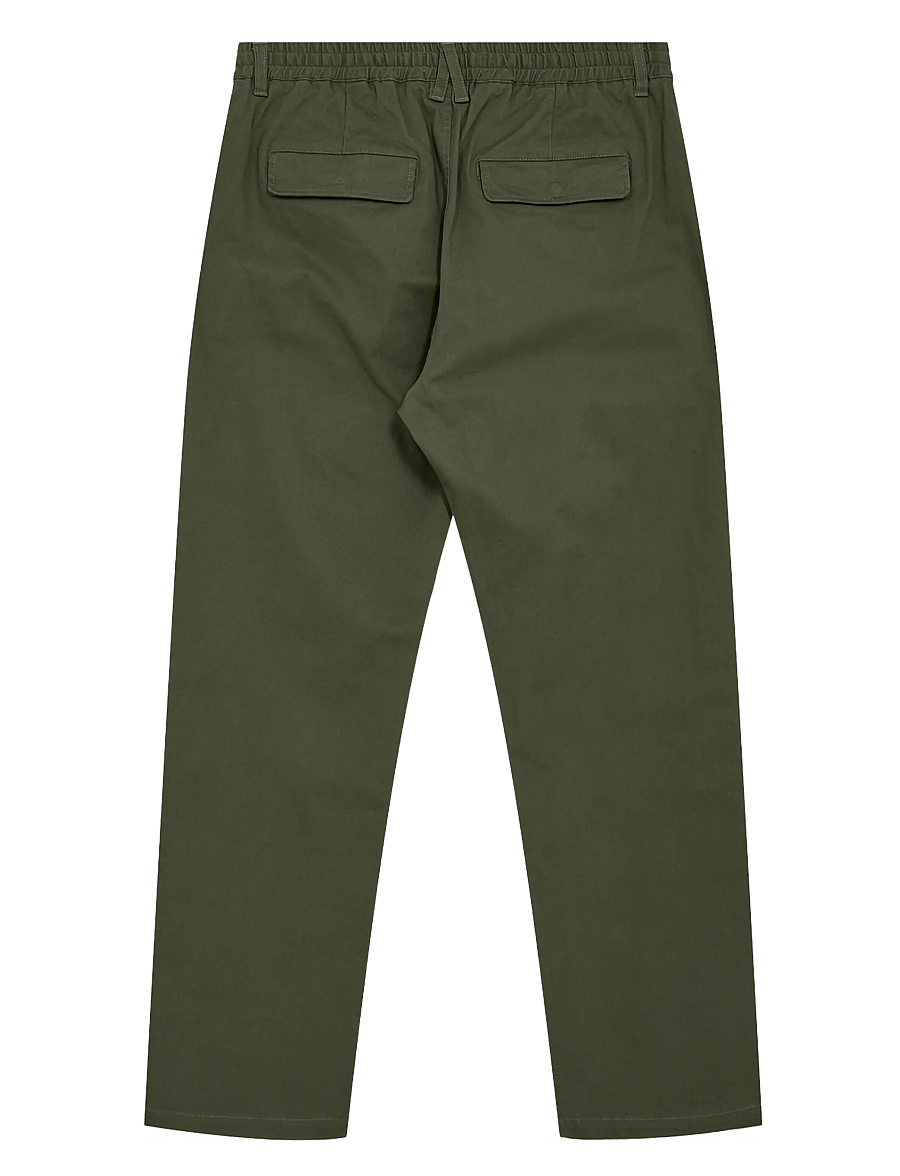 Anerkjendt - AKJAN COTTON PLEAT ELA PANTS - freizeithosen - olivine - 1