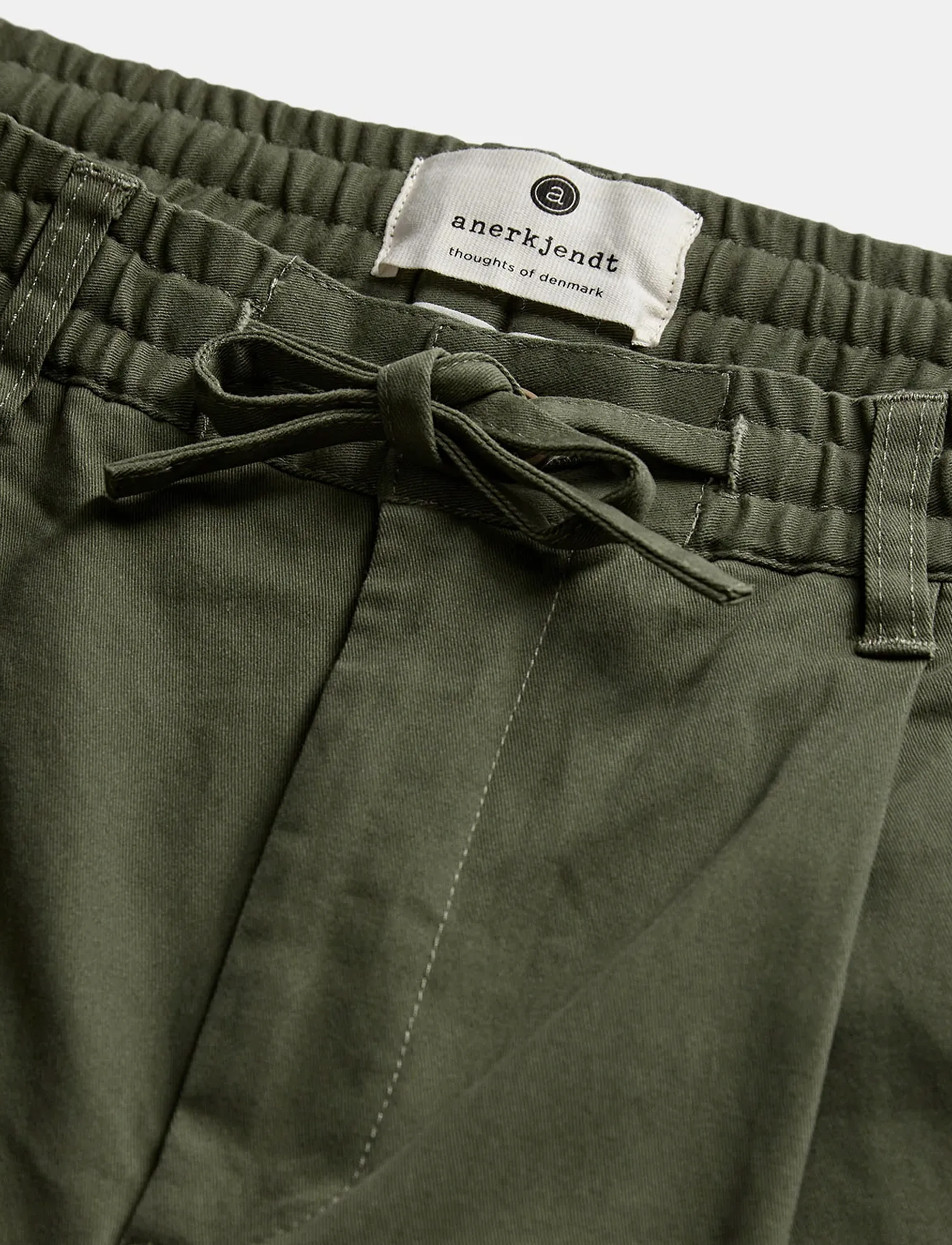 Anerkjendt - AKJAN COTTON PLEAT ELA PANTS - casual broeken - olivine - 2