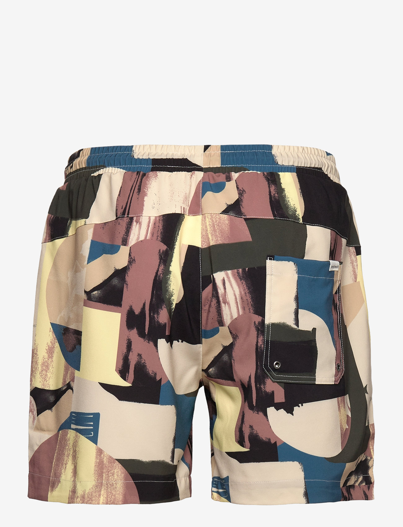 Anerkjendt - AKSHARK AOP SWIMSHORTS - cognac - 1