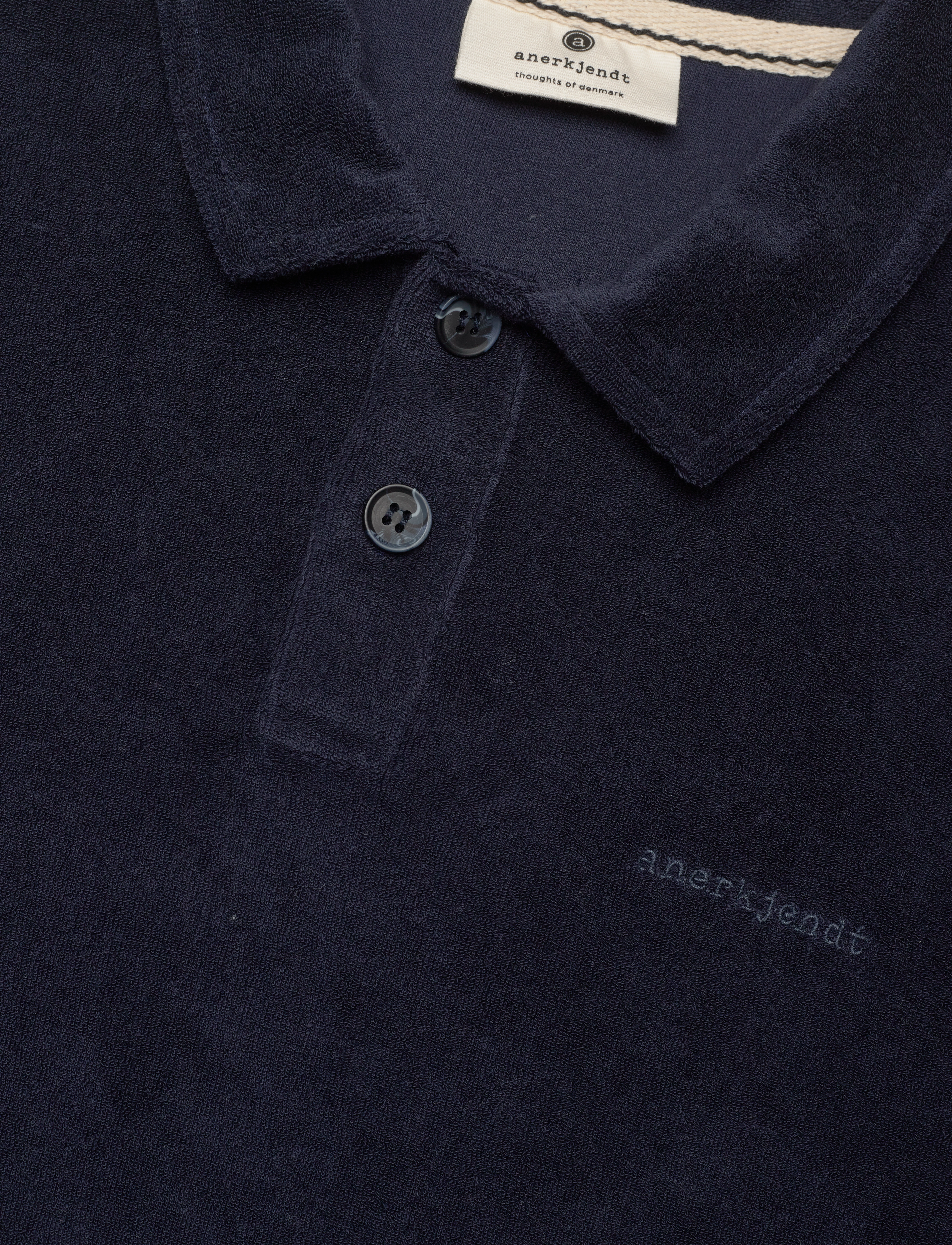Anerkjendt - AKKIKKI S/S FROTTE POLO TEE - sky captain - 2