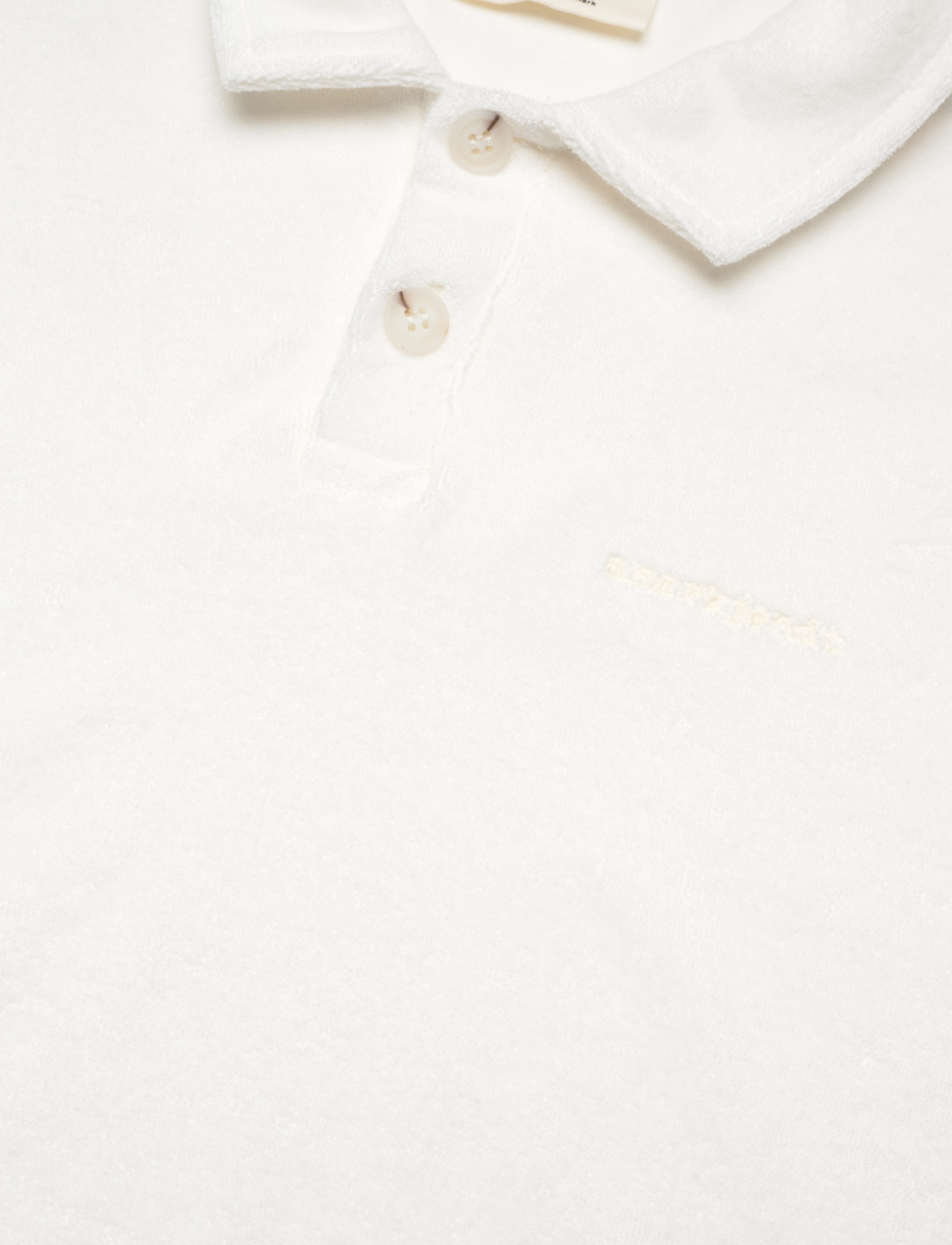 Anerkjendt - AKKIKKI S/S FROTTE POLO TEE - tofu - 2