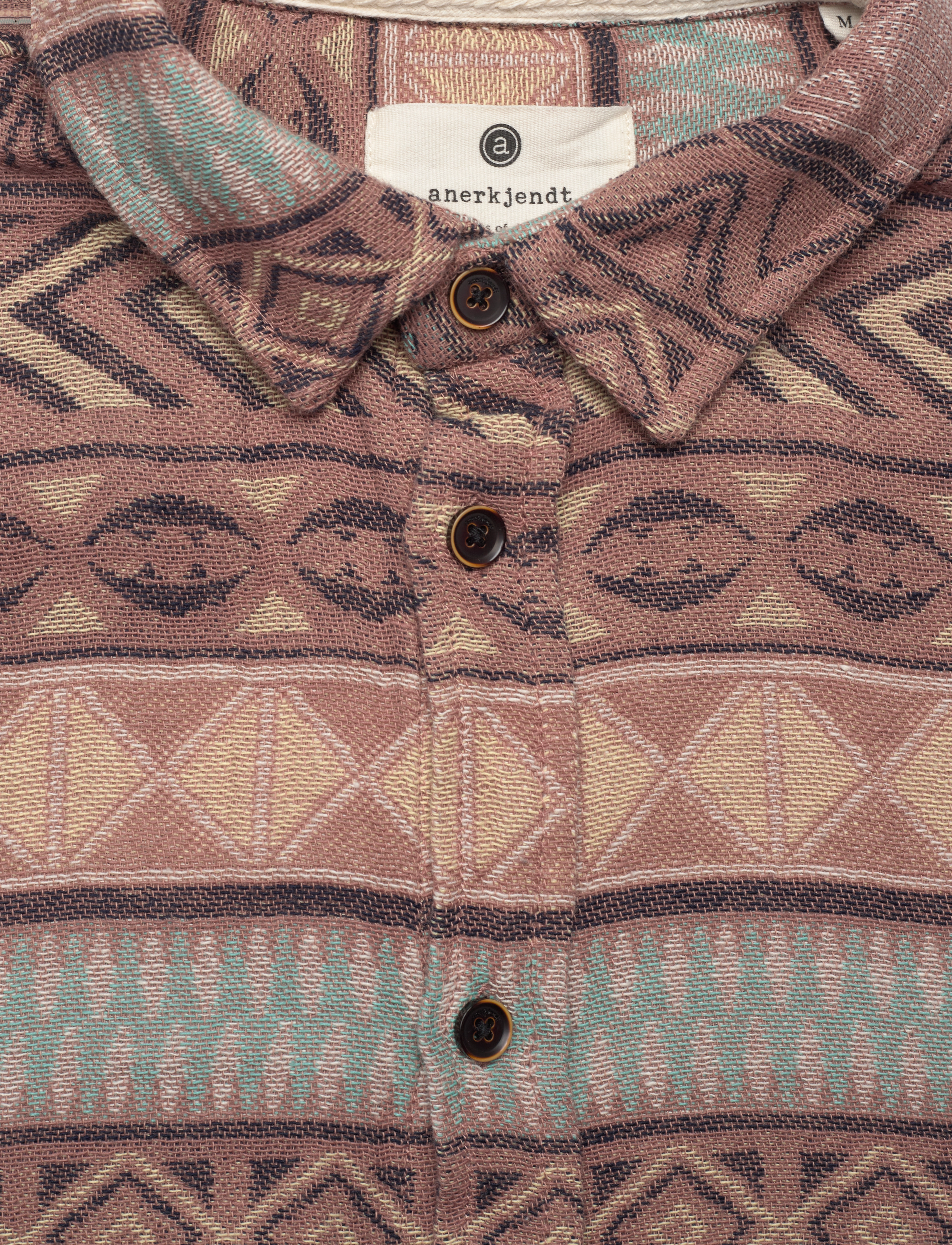 Anerkjendt - AKLEIF L/S JACQUARD SHIRT - cognac - 2