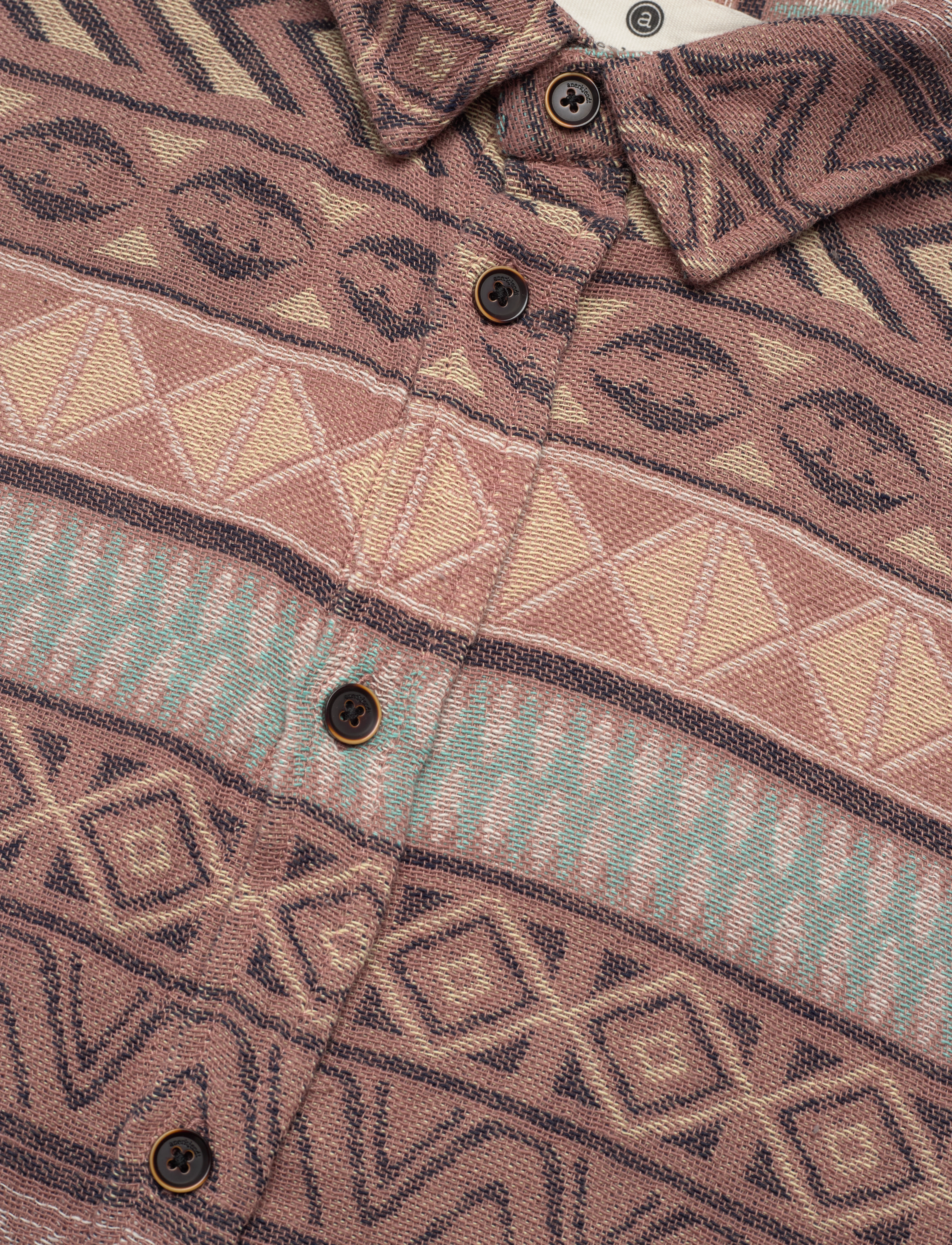 Anerkjendt - AKLEIF L/S JACQUARD SHIRT - cognac - 3