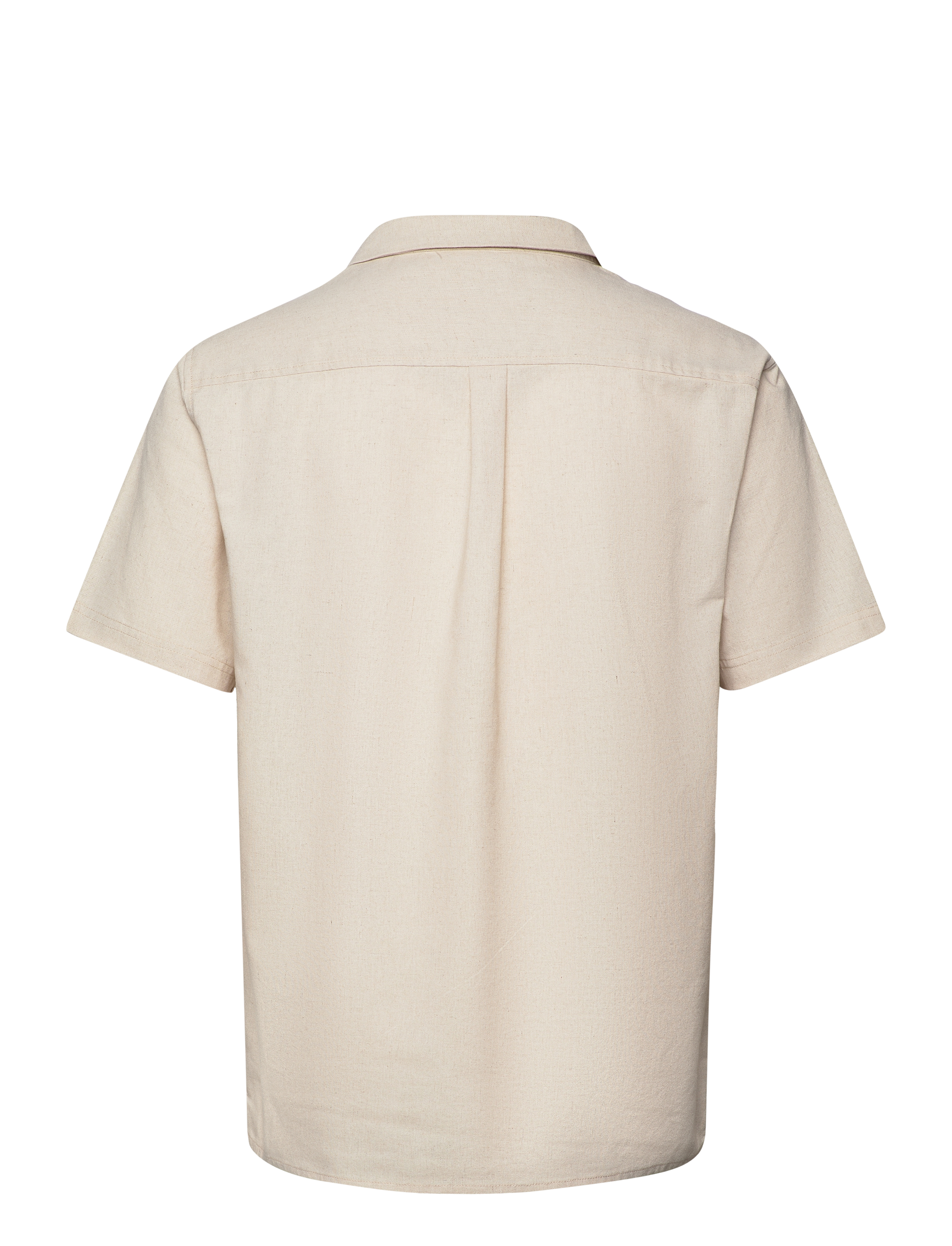 Anerkjendt - AKLEO S/S COT/LINEN SHIRT - brown rice - 1