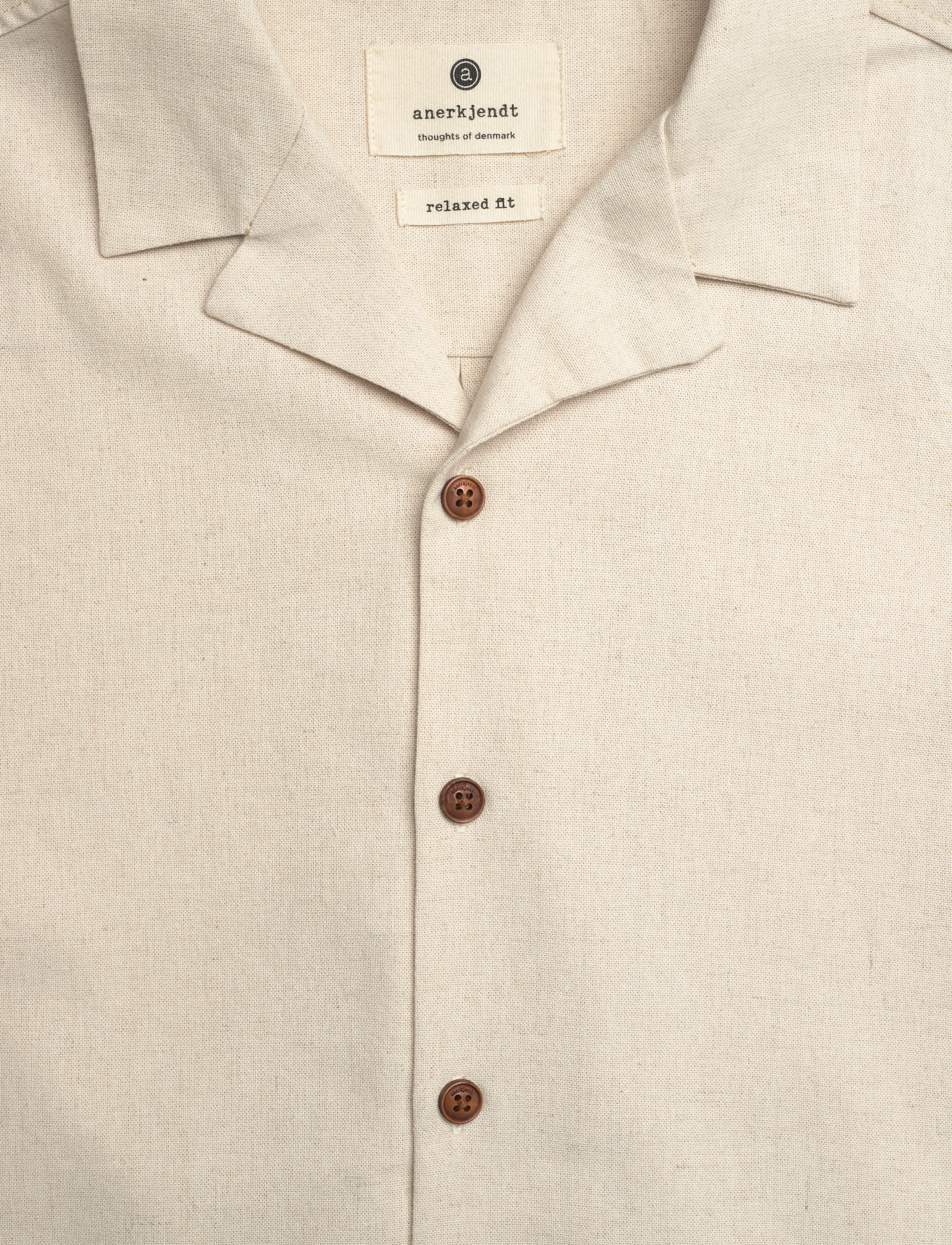 Anerkjendt - AKLEO S/S COT/LINEN SHIRT - brown rice - 2