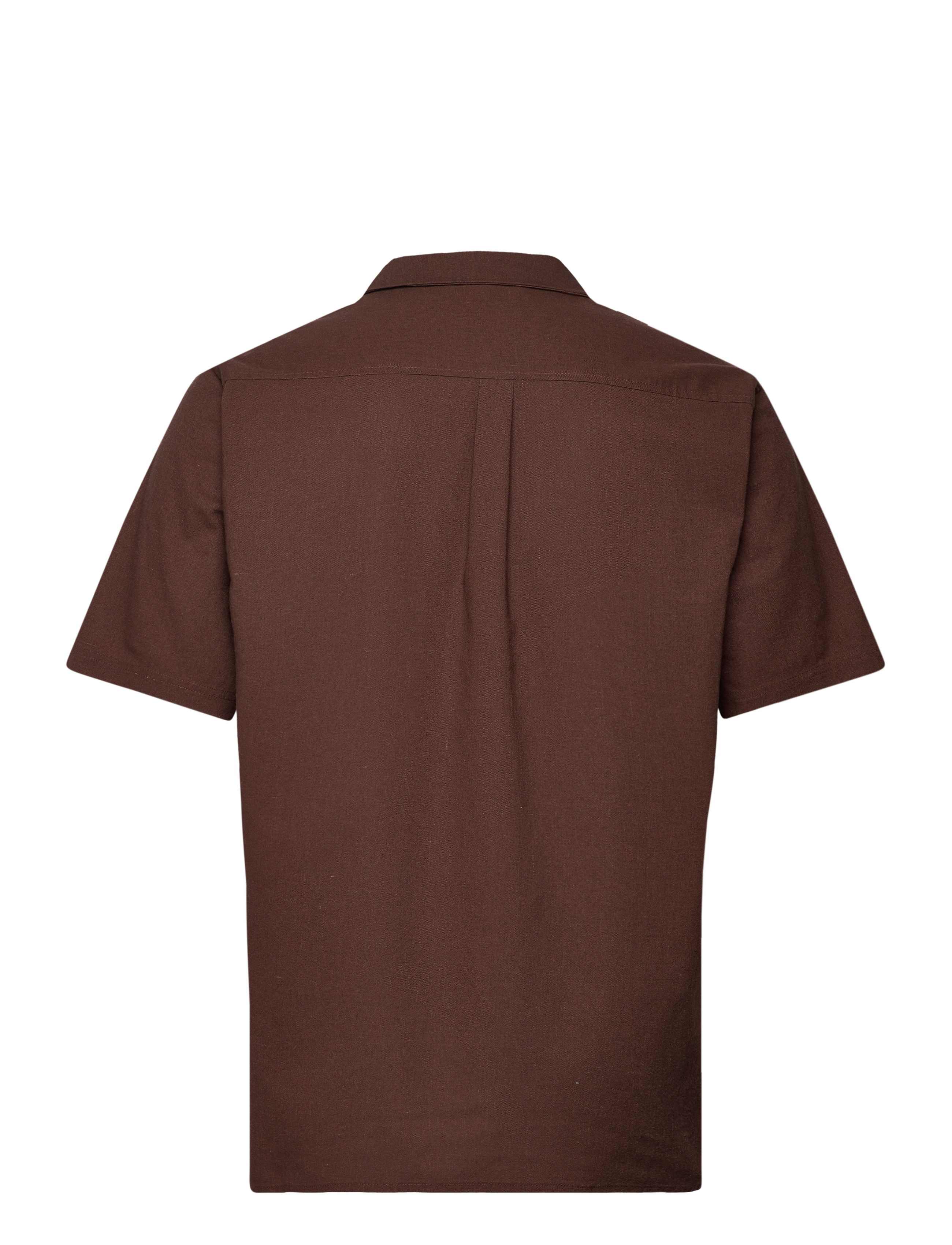 Anerkjendt - AKLEO S/S COT/LINEN SHIRT - chocolate brown - 1