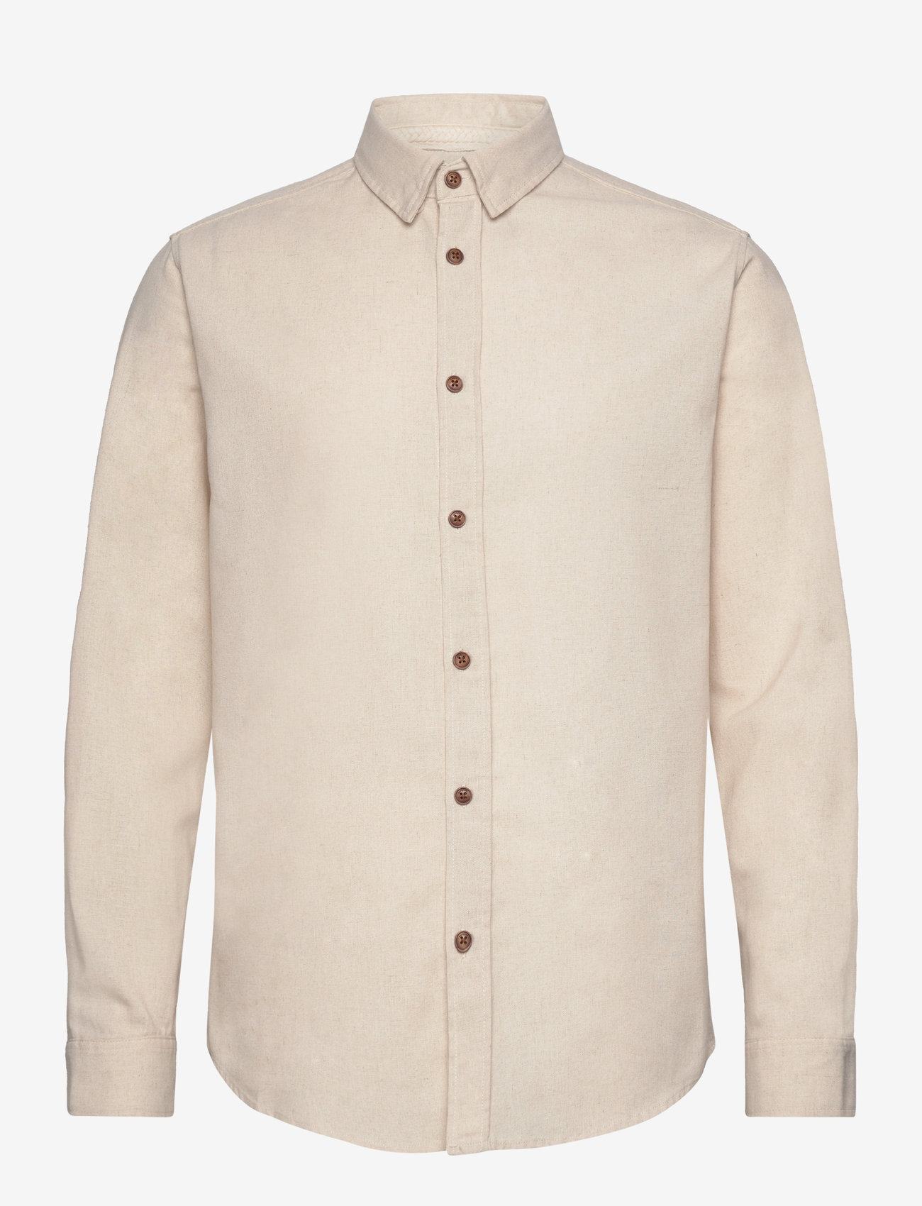 Anerkjendt - AKLEIF L/S COT/LINEN SHIRT - brown rice - 0