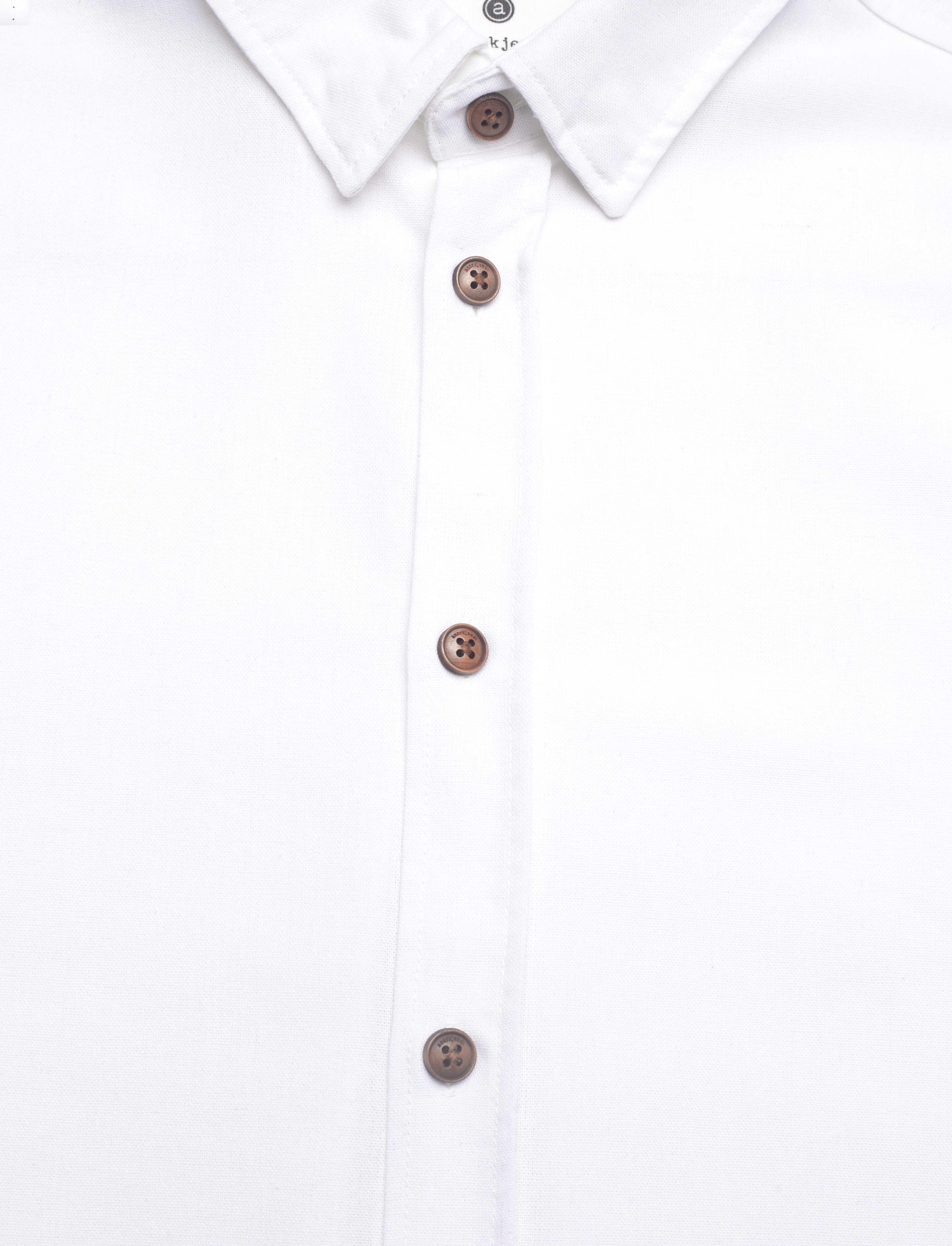 Anerkjendt - AKLEIF L/S COT/LINEN SHIRT - tofu - 2