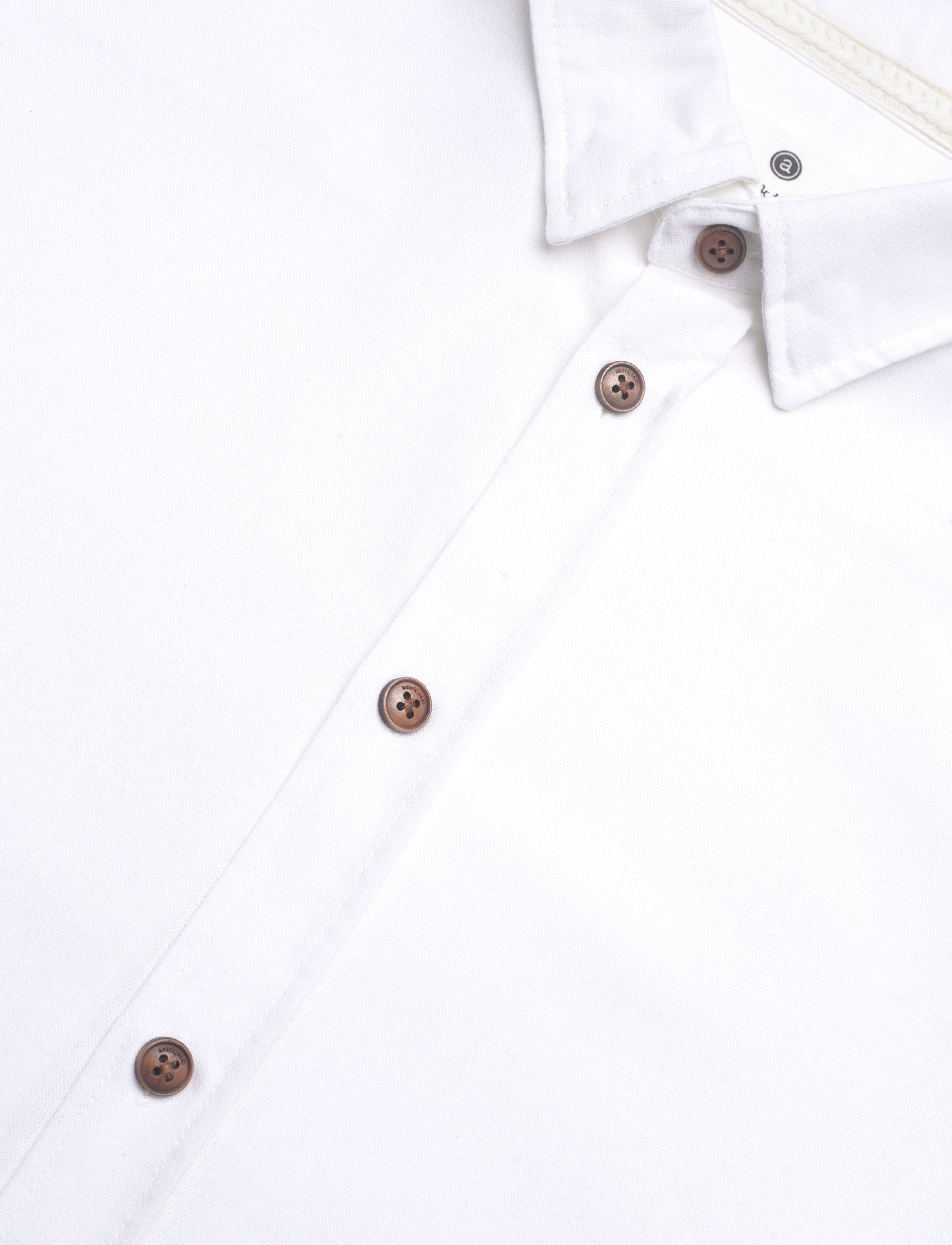 Anerkjendt - AKLEIF L/S COT/LINEN SHIRT - tofu - 3