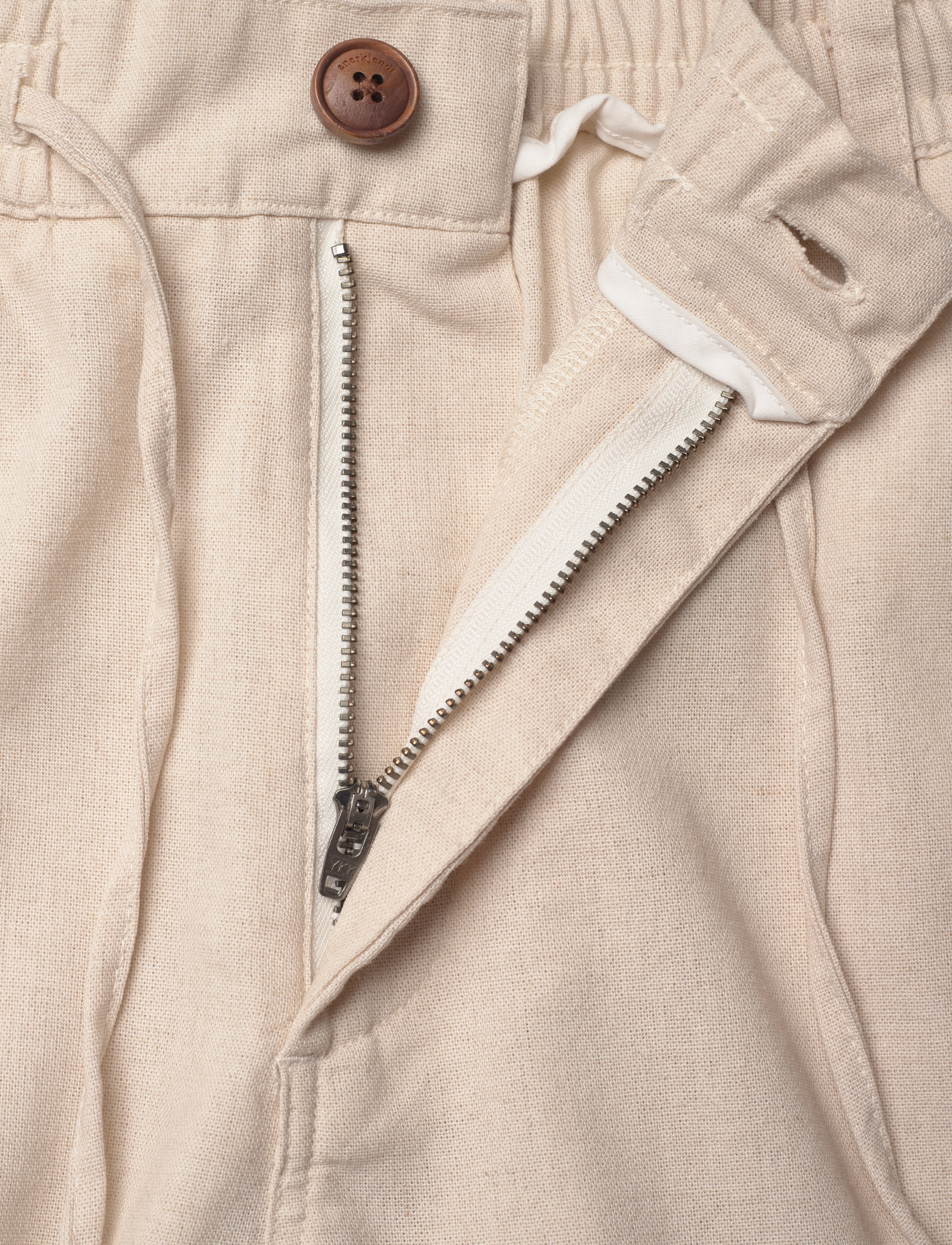 Anerkjendt - AKJAN COT/LINEN ELA PANTS - brown rice - 3