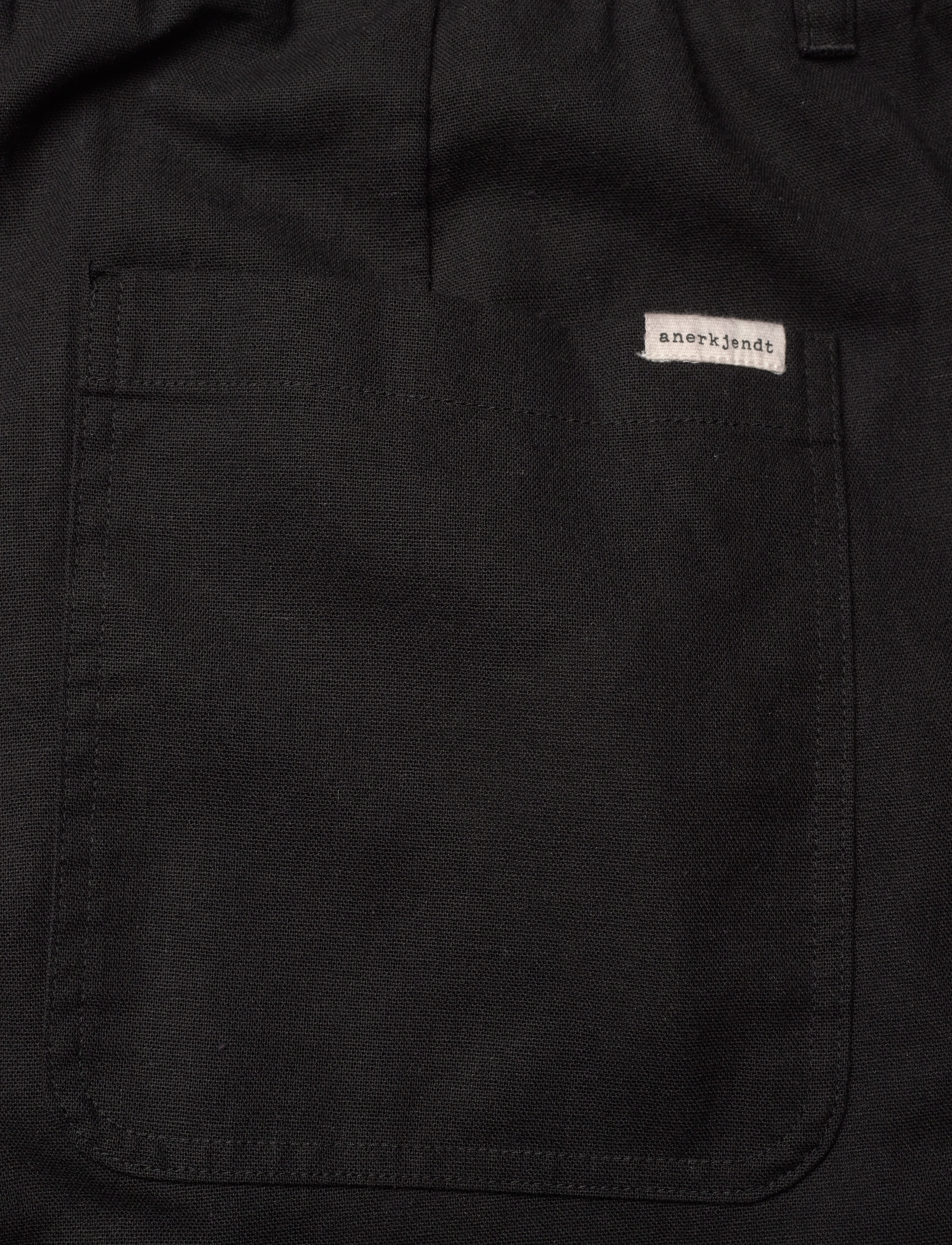 Anerkjendt - AKJAN COT/LINEN ELA PANTS - caviar - 4